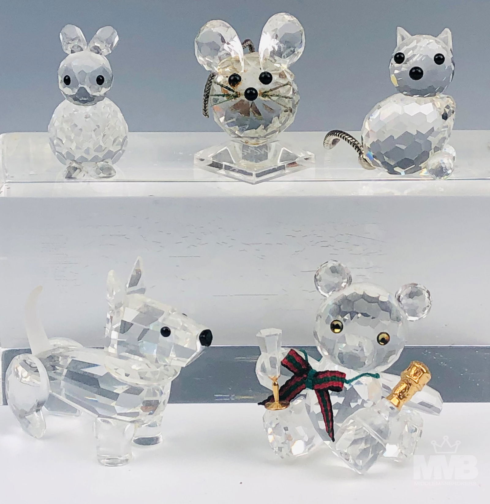 Swarovski Austrian Crystal Glass Figurine 5pc LOT (1 of 3)