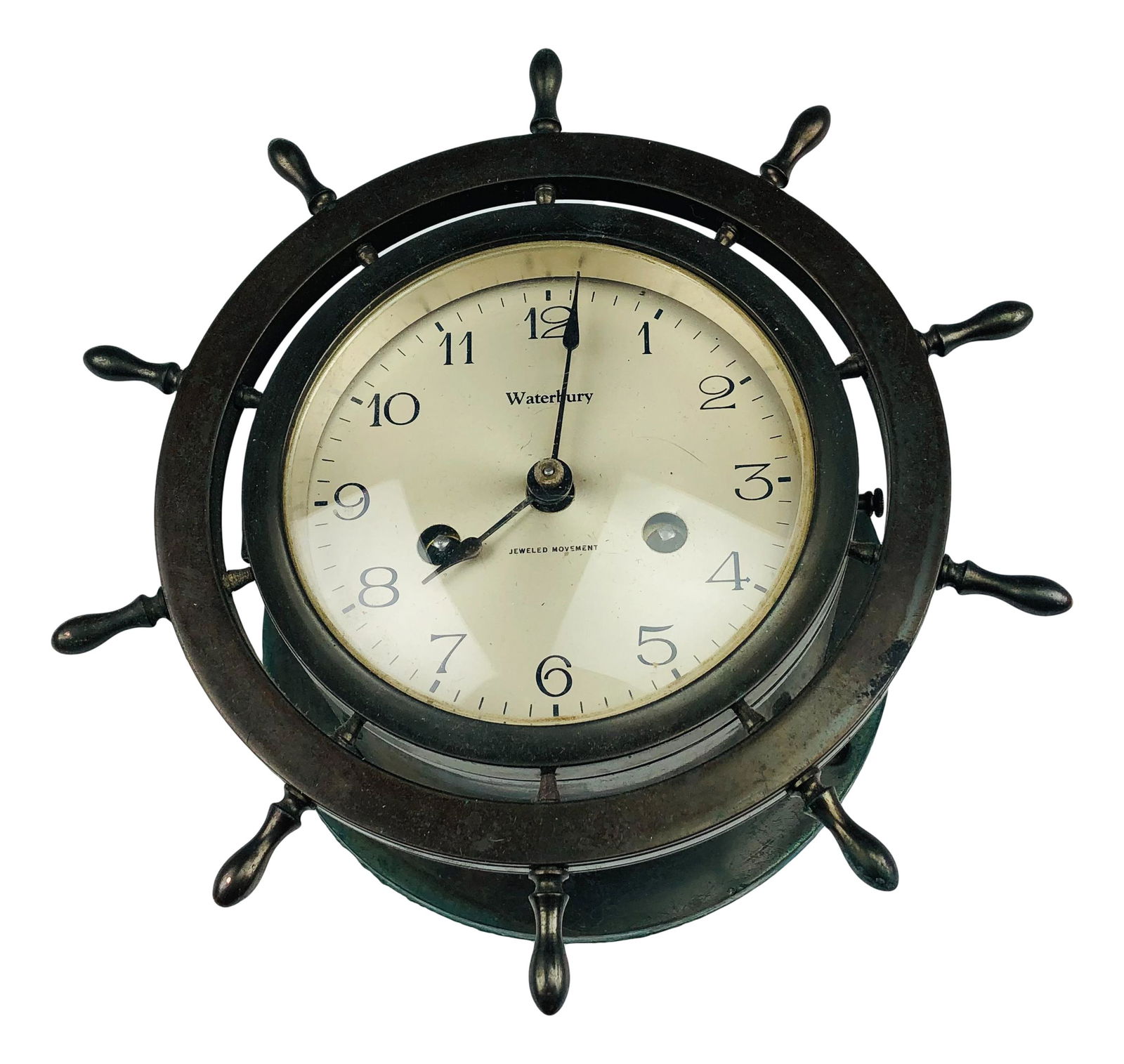 Waterbury Ship's Wheel Nautical Maritime Clock (1 of 5)