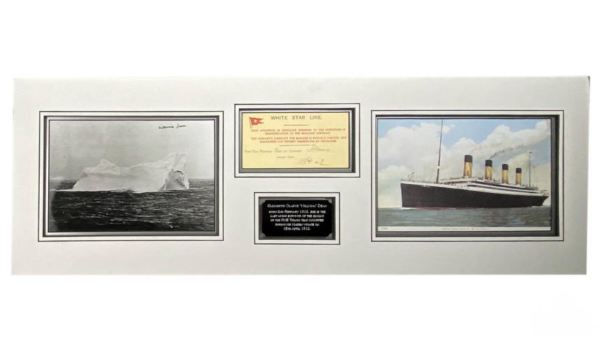 Titanic First Class Passenger Ticket Signed Photo