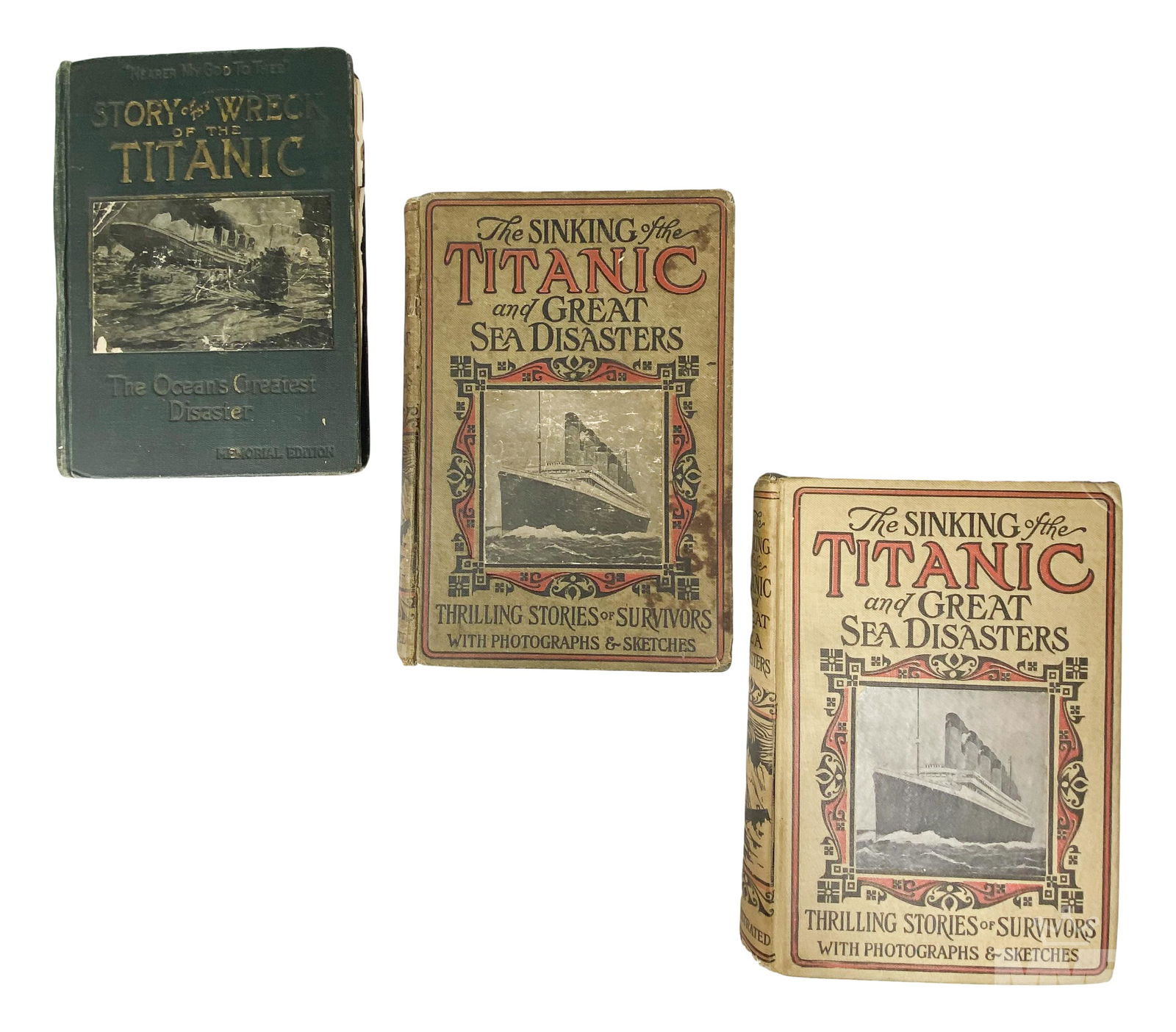 Sinking of Titanic Great Sea Disasters Book LOT (1 of 8)