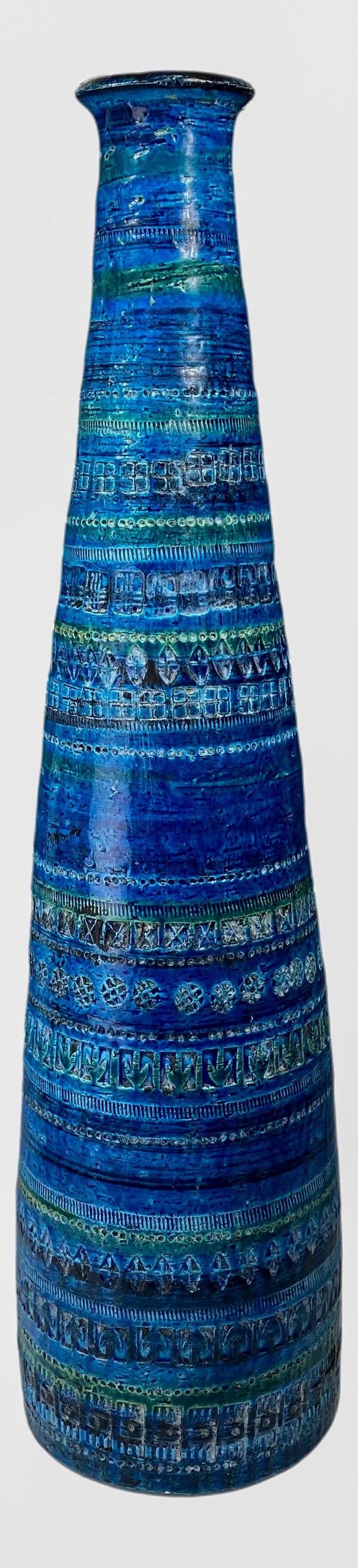 Bitossi Aldo Londi Rimini Blue 32 1/2" Floor Vase (1 of 6)