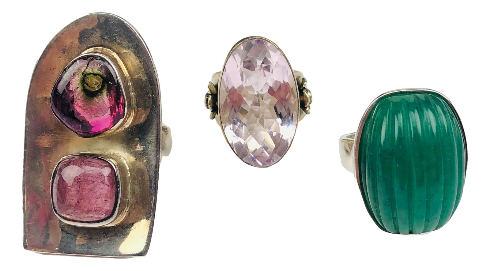 Amy Kahn Russell Sterling w Gemstones Ring Lot x 3 (1 of 6)