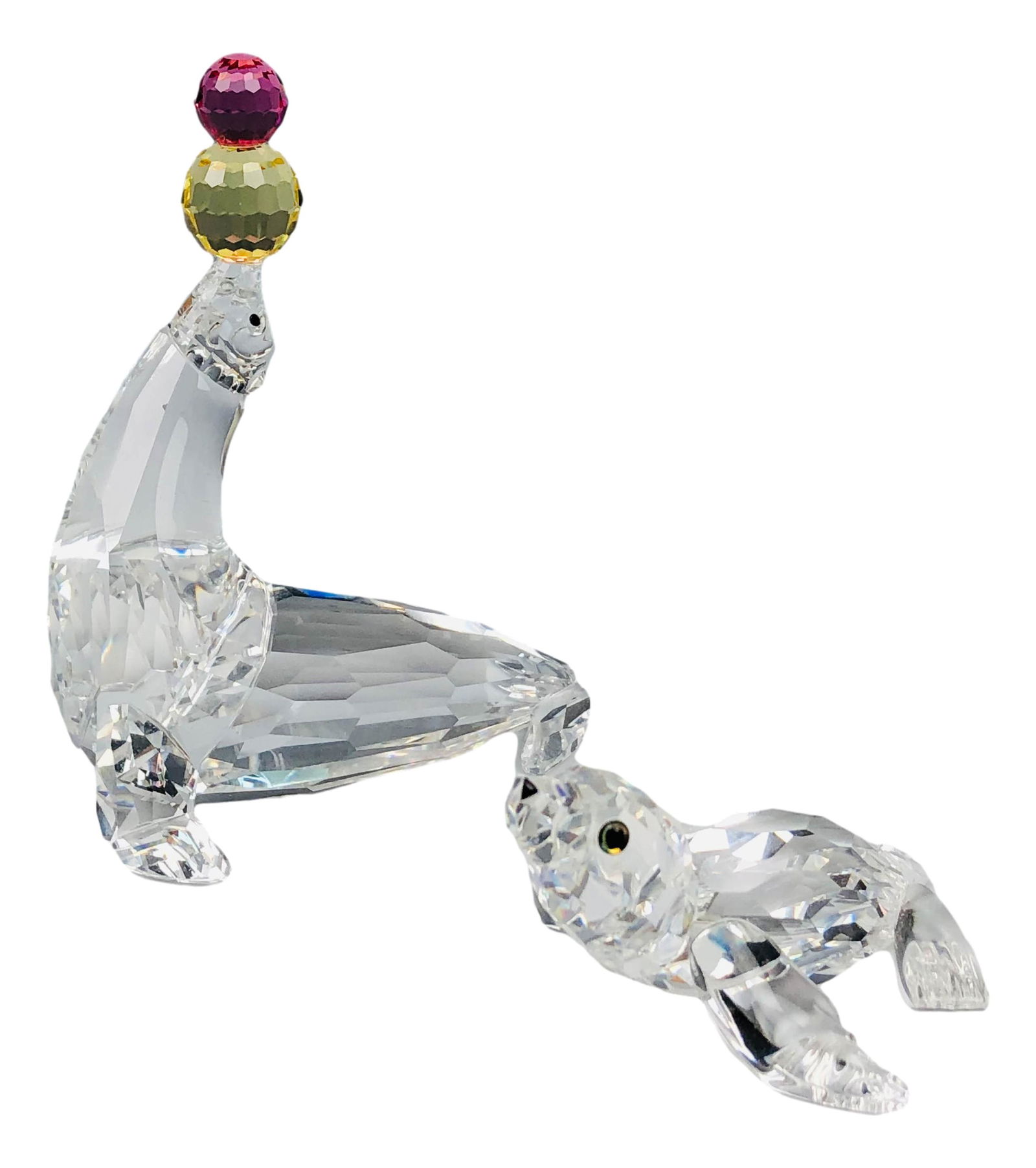 Swarovski (2) Crystal Sea Lion & Seal Figurine LOT (1 of 5)
