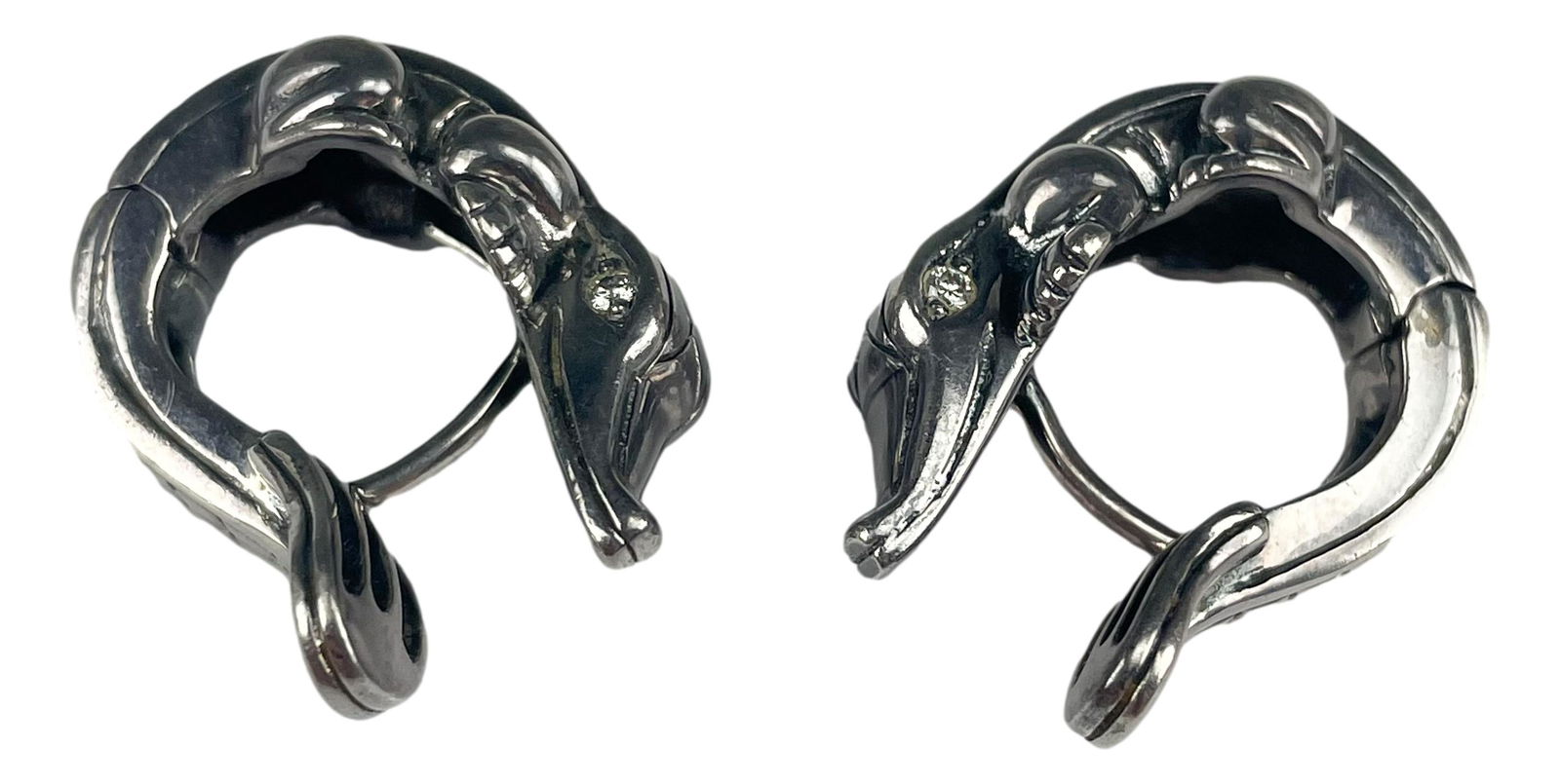 Barry Kieselstein Cord Sterling Gator Earrings x 2 (1 of 3)