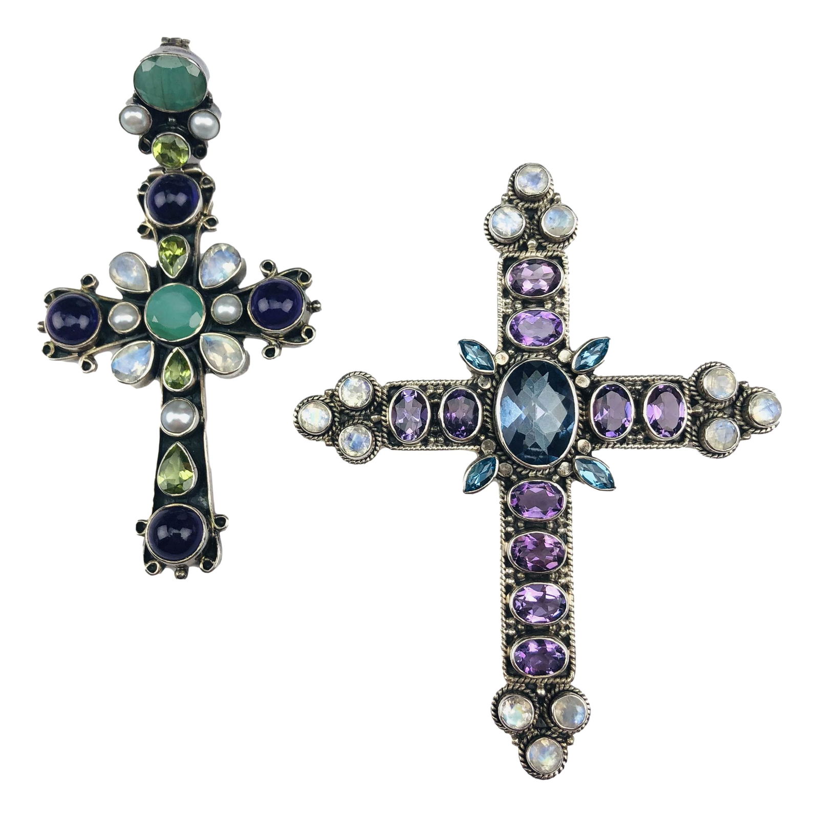 Nicky Butler Sterling Gemstone LE Cross Pendant 2 (1 of 8)