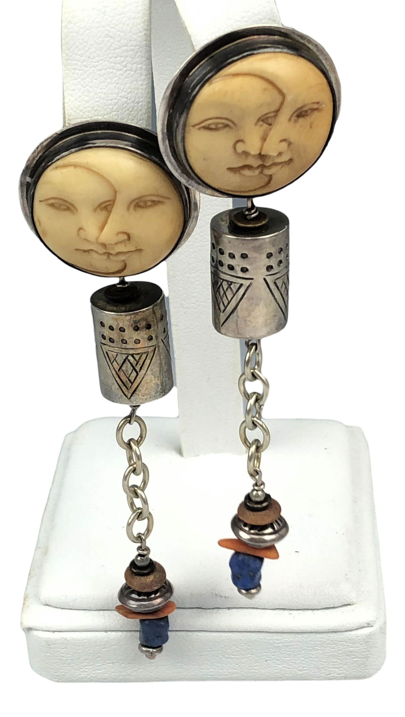 Tabra Tunoa Sterling Gemstone Signed Earrings Pair (1 of 3)