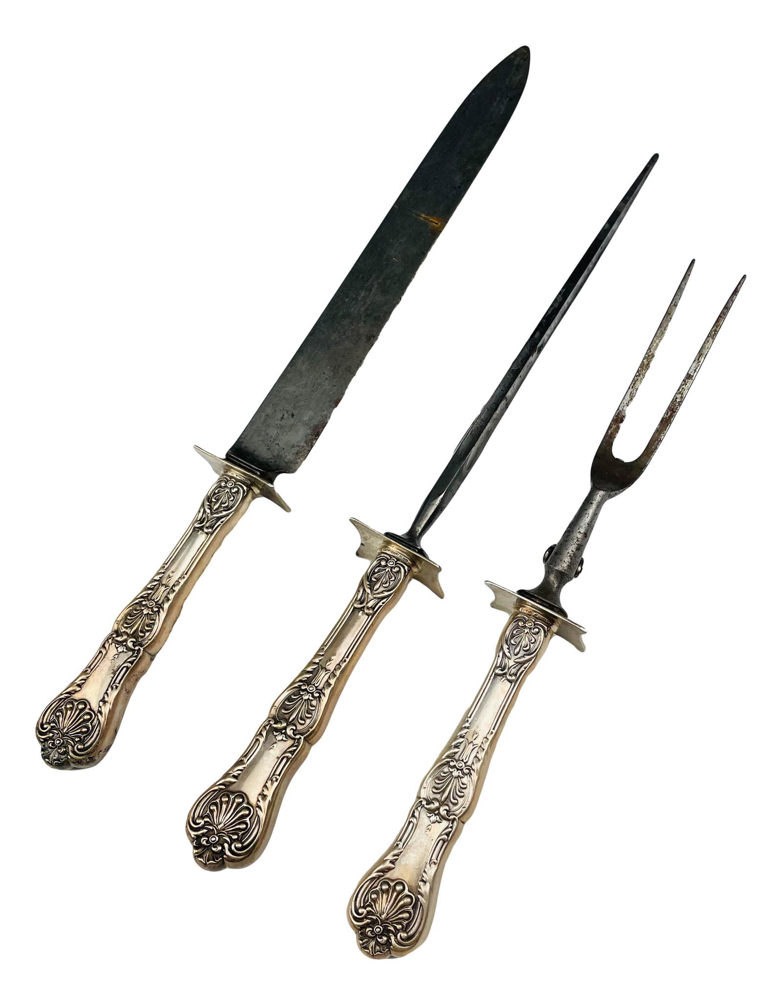 Gorham Sterling King George 3 pc Meat Carving Set (1 of 10)