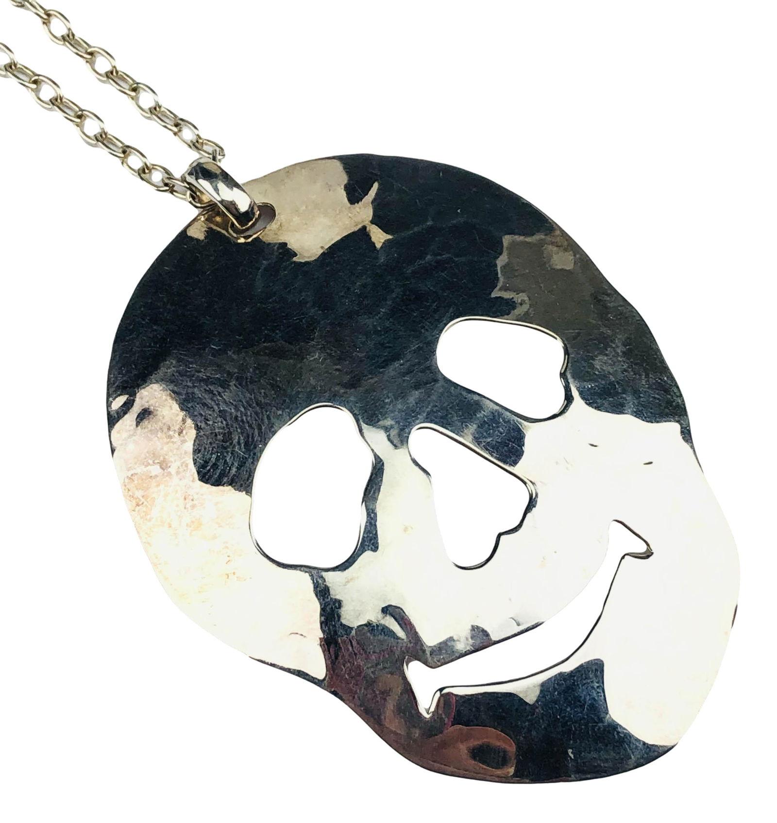 Robert Lee Morris Sterling Skull Pendant Necklace (1 of 5)