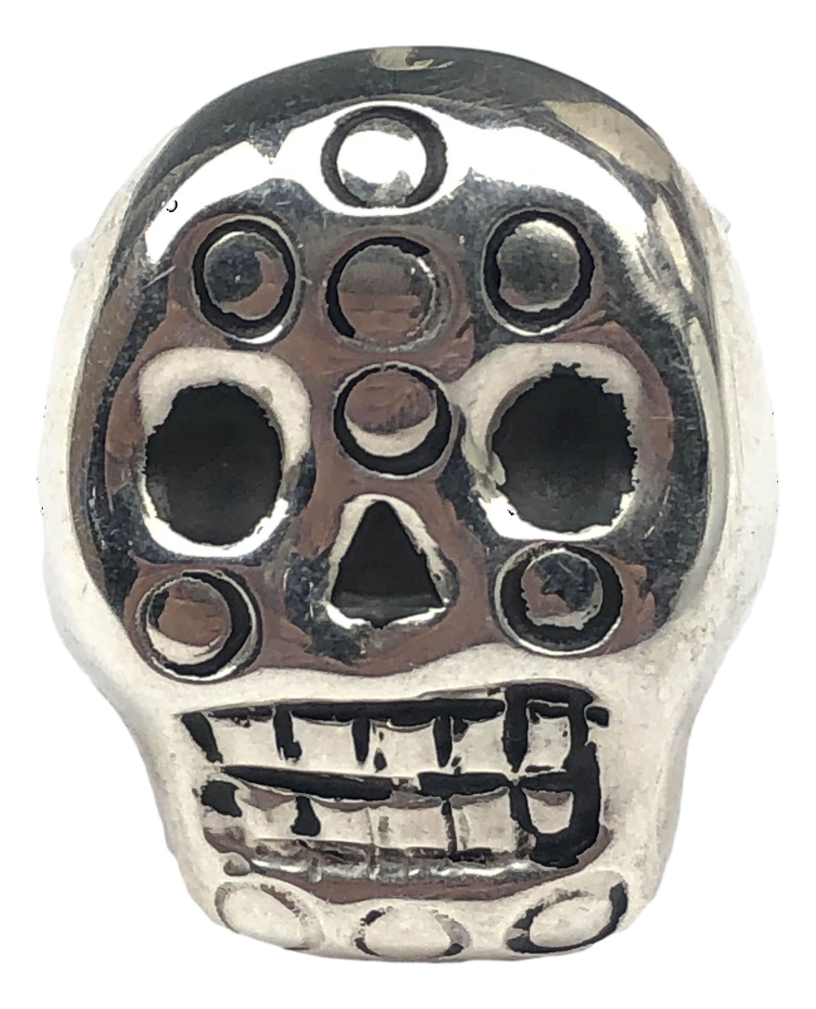 Citlal Castillo Sterling 925 Signed Skull Ring S 9 (1 of 4)