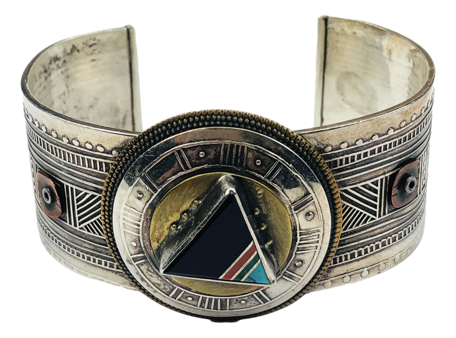 Tabra Sterling Silver Gemstone Cuff Bracelet (1 of 6)