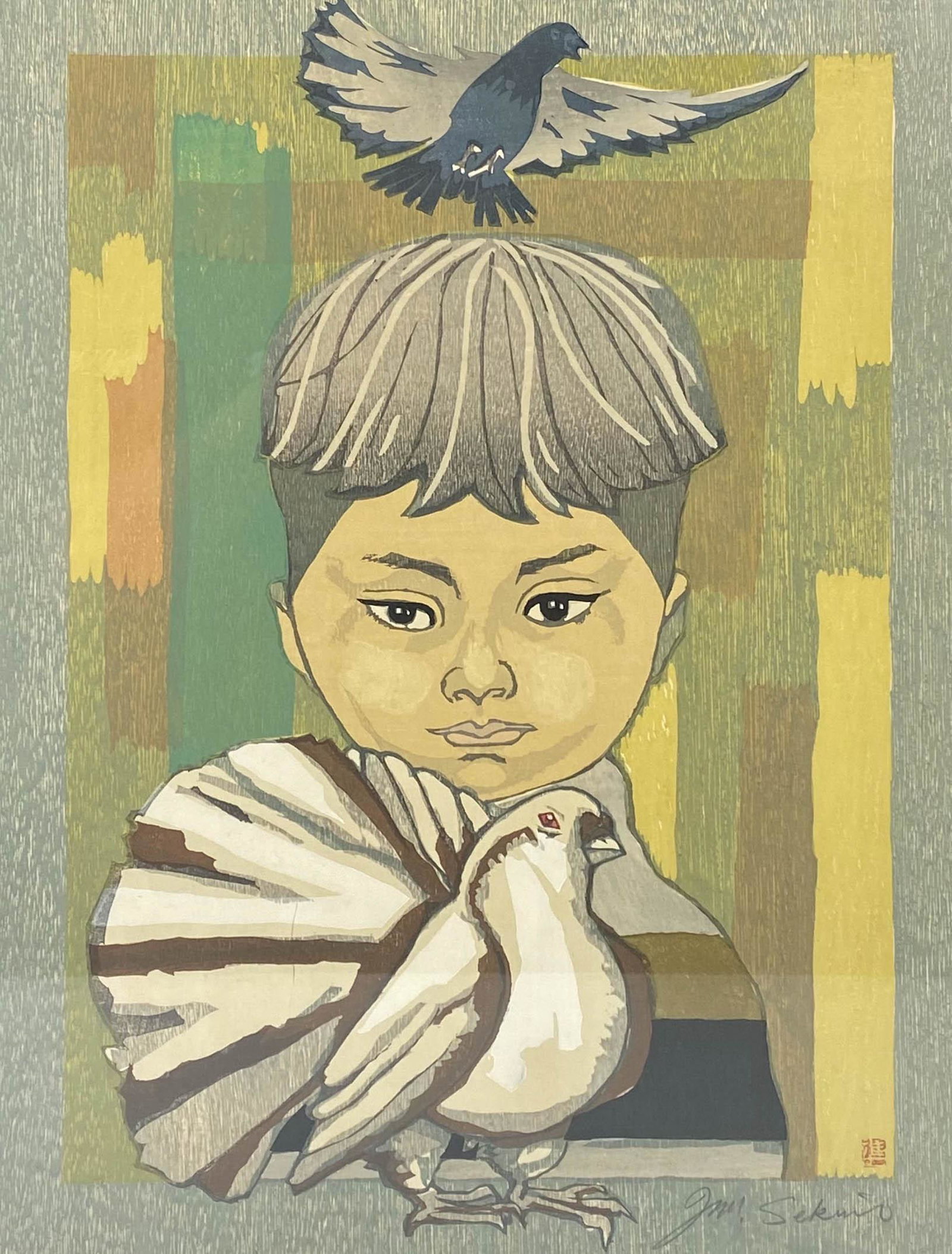 Sekino Junichiro 1914-1988 Japan Woodblock SIGNED (1 of 5)