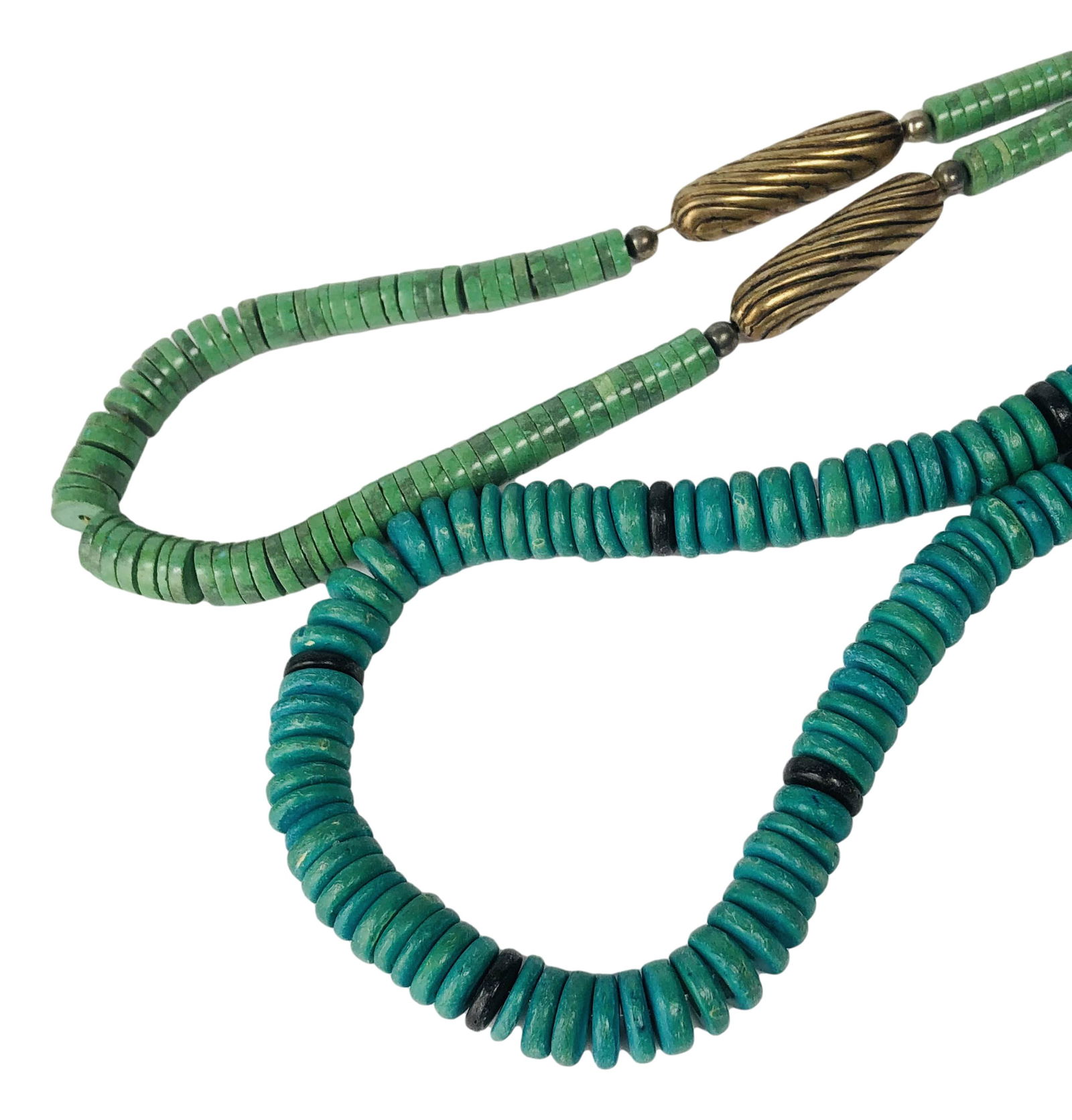 2 American Indian Turquoise Disc Sterling Necklace (1 of 4)