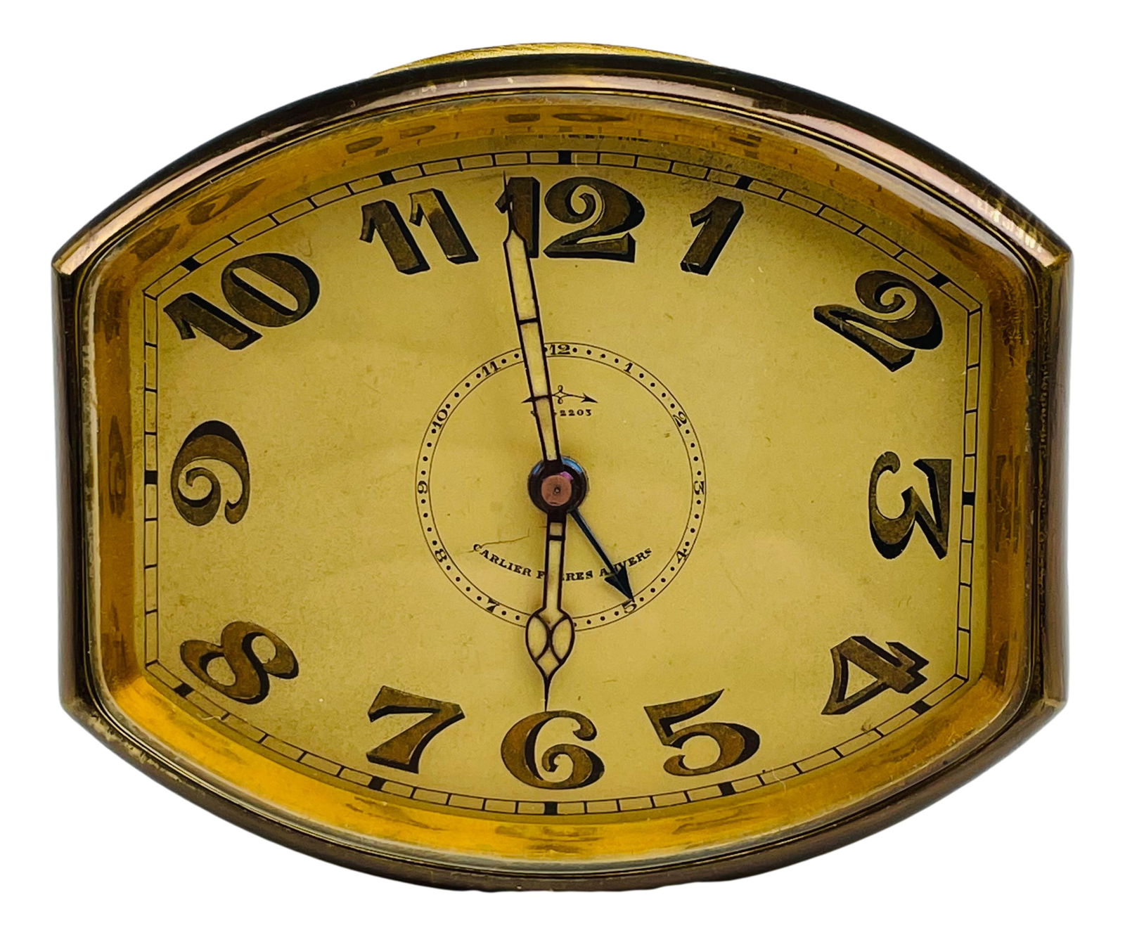 Carlier Freres Anvers French Art Deco Alarm Clock (1 of 5)