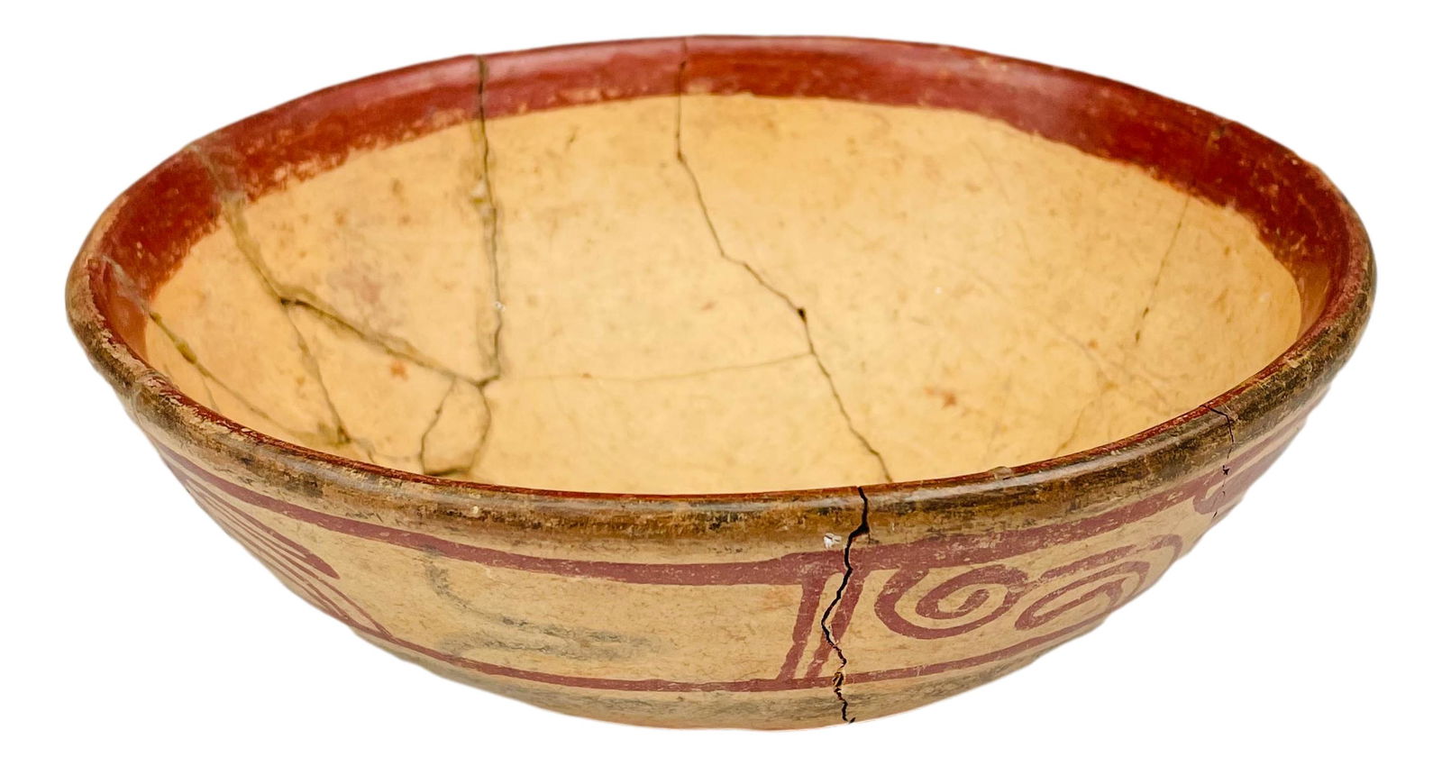 Antique Pre Columbian Polychrome Decorated Bowl (1 of 4)