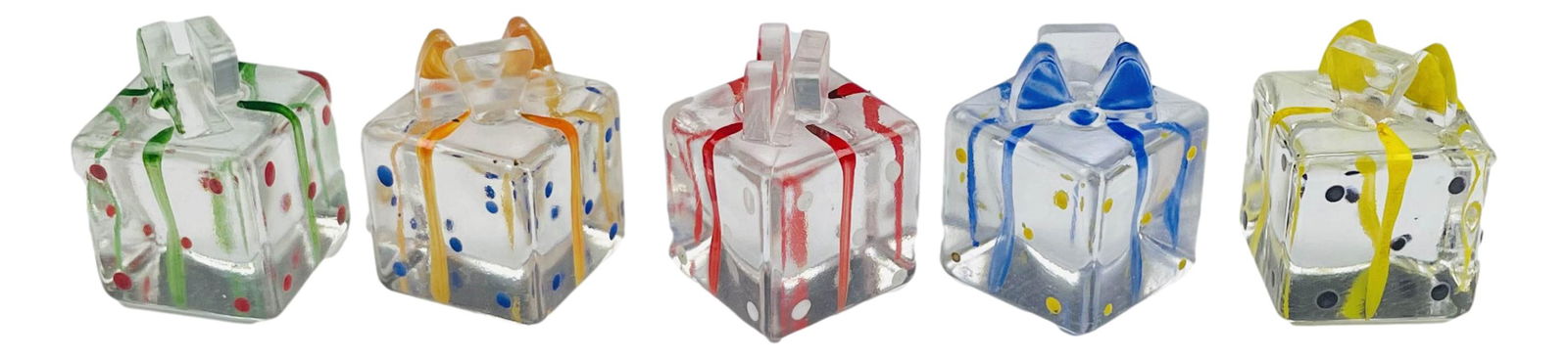 Murano Gift Box Art Glass Place Card Holders x 16 (1 of 4)