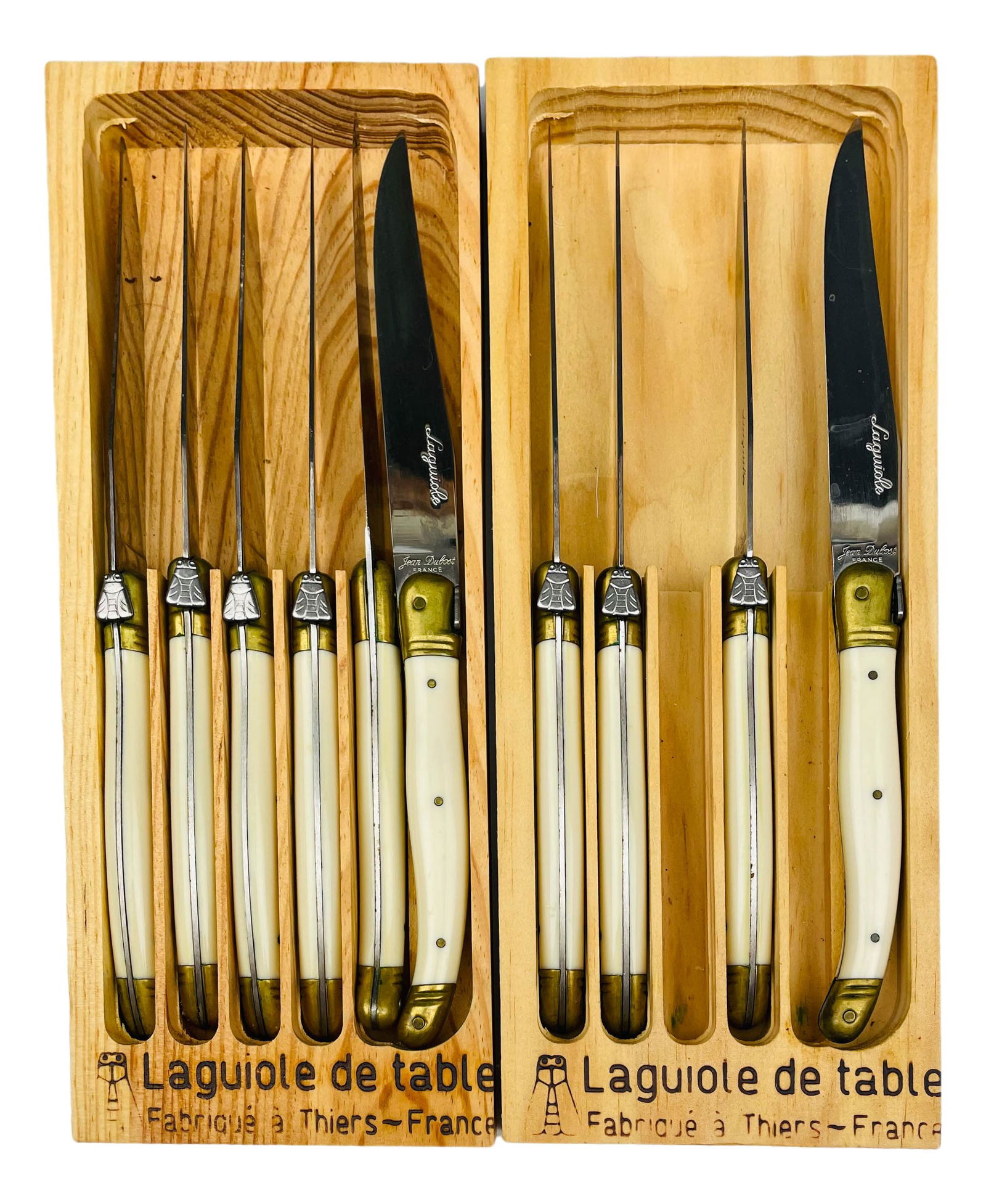 Jean Dubost France Laguiole Steak Knives 10pc Set (1 of 4)