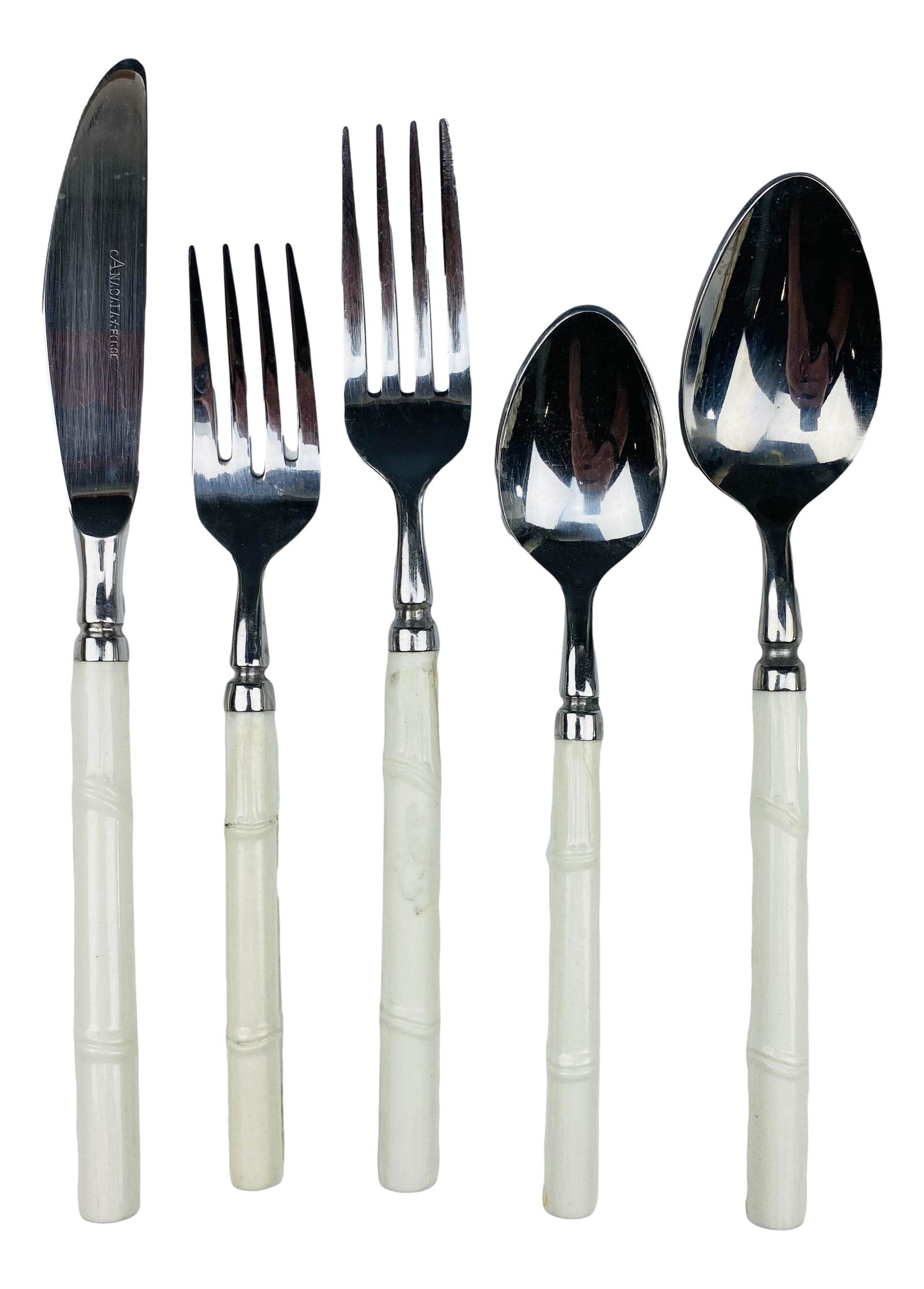 Anacapa Forge Stainless Bamboo Flatware 54pc LOT (1 of 7)