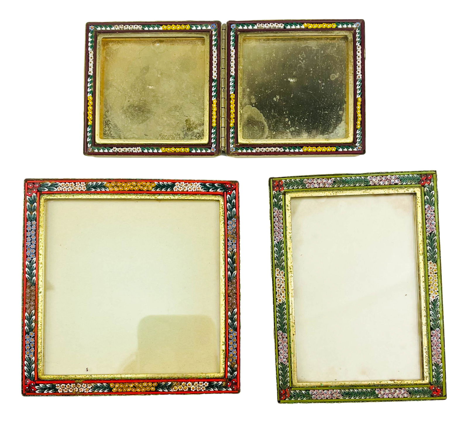 micro mosaic Italian Photo Picture Frame Estate Lot (1 of 7)