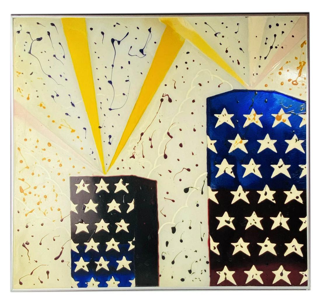 Kanti Campagna (American, 20C) Enamel Painting (1 of 4)