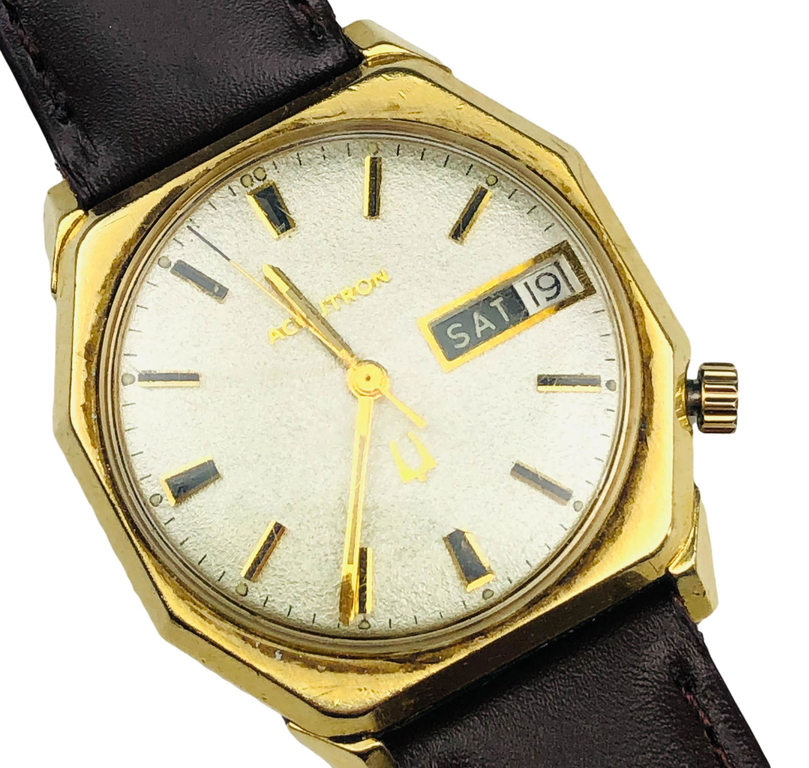 Bulova Accutron Day Date Gold Filled GF Wristwatch (1 of 5)