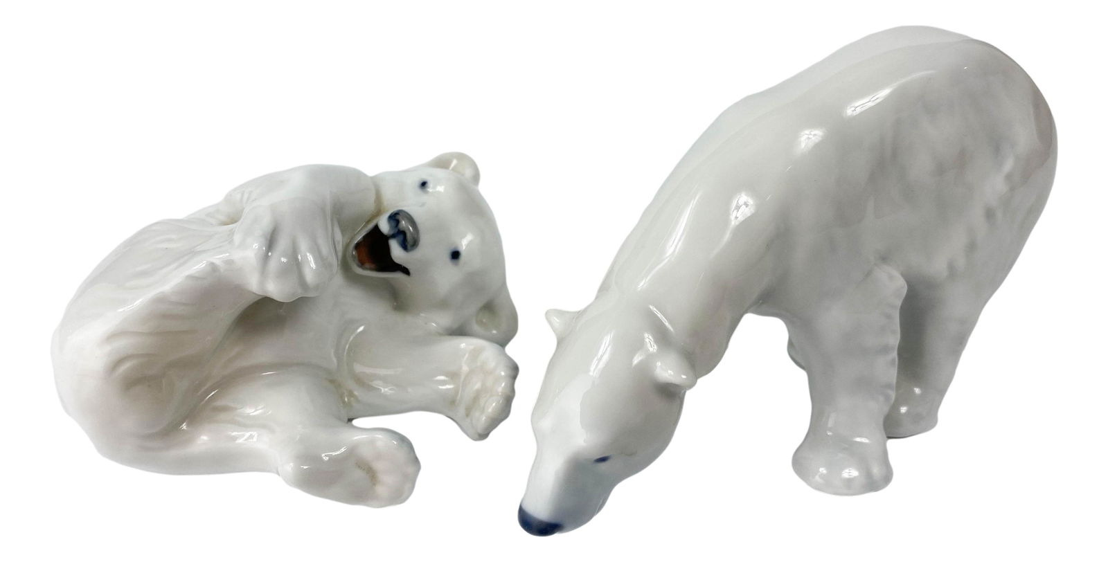 Royal Copenhagen Polar Bear Danish Figurines x 2 (1 of 6)