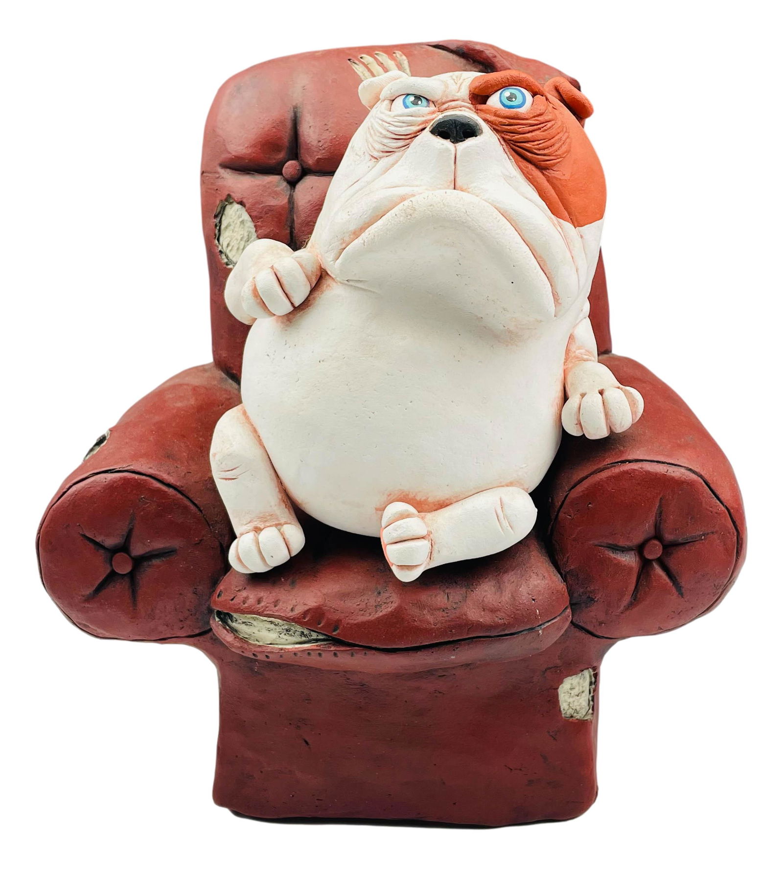 Oscar Garcia Seguin Seated Bulldog Sculpture (1 of 7)