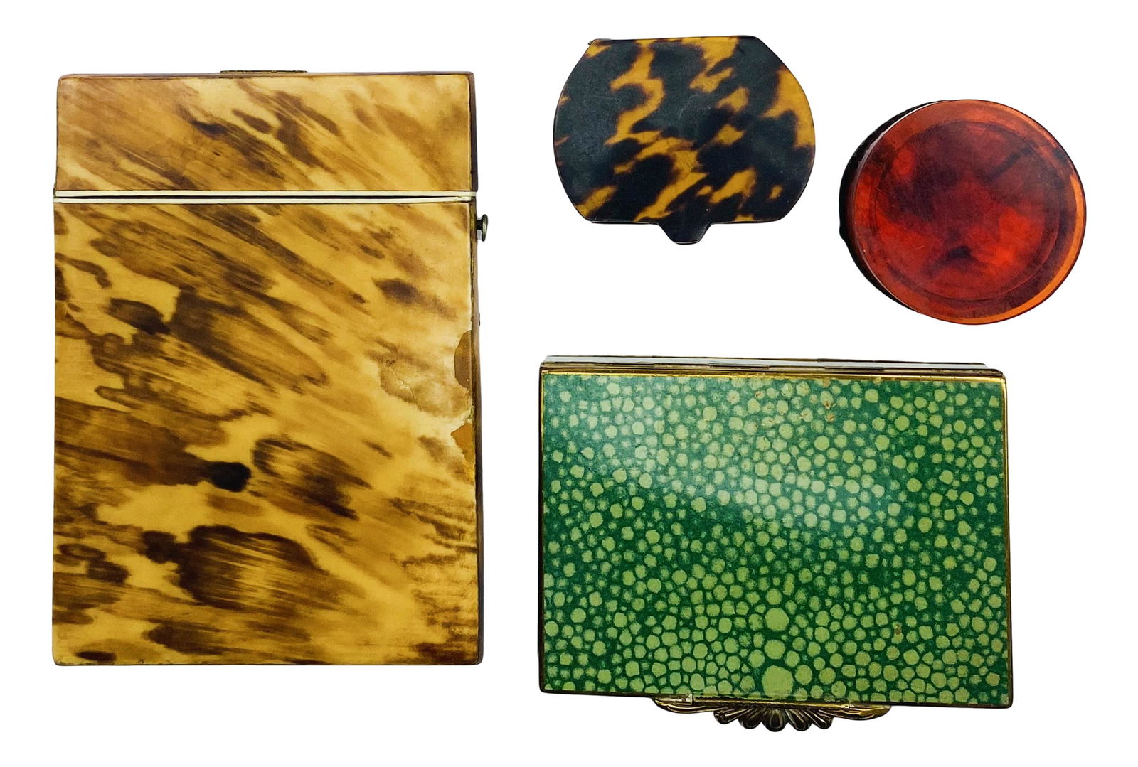 Collection Lot Boxes Case & Enamel Mirror Compact (1 of 9)