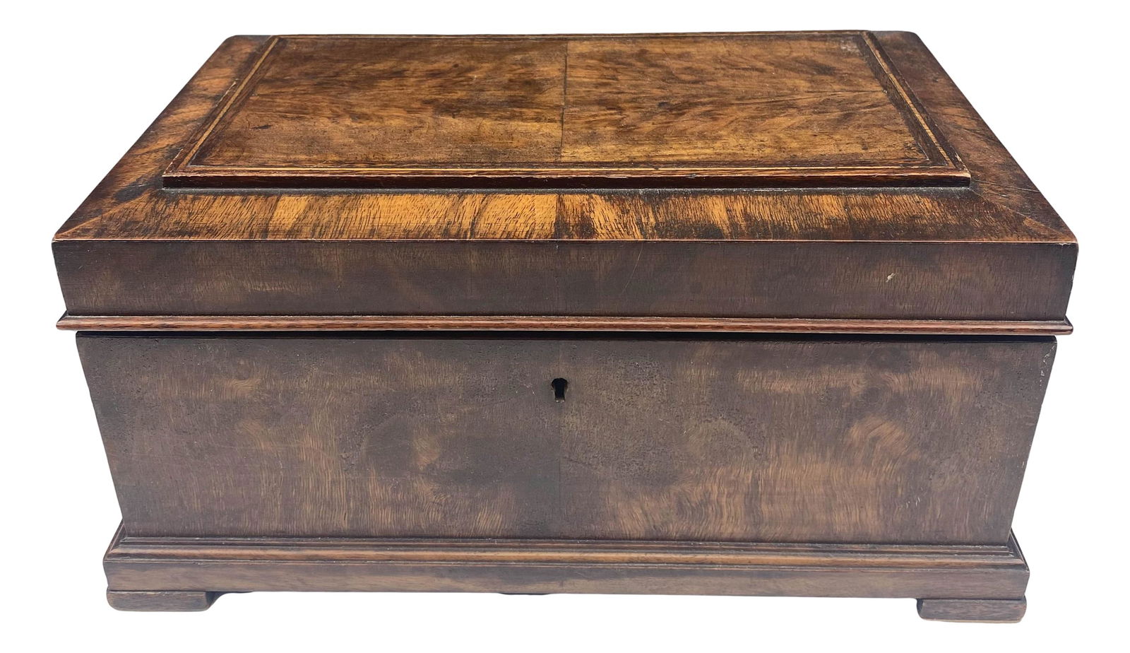 Antique Burl Wood Sewing Trinket Jewelry Ring Box (1 of 5)