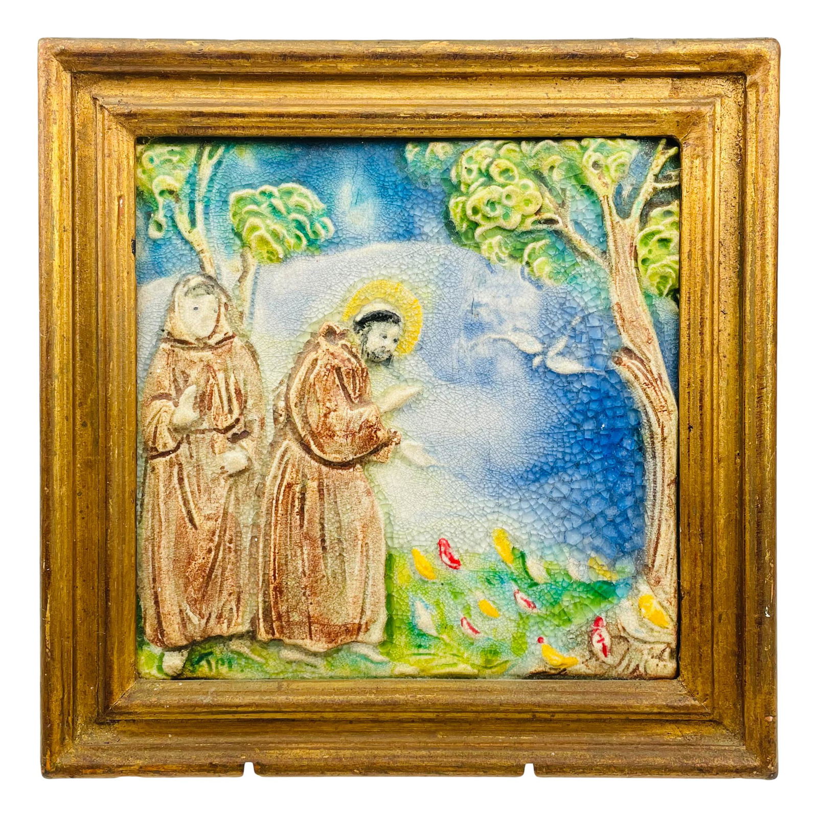 St Francis Assisi Ceramic Religious Tile Plaque (1 of 5)