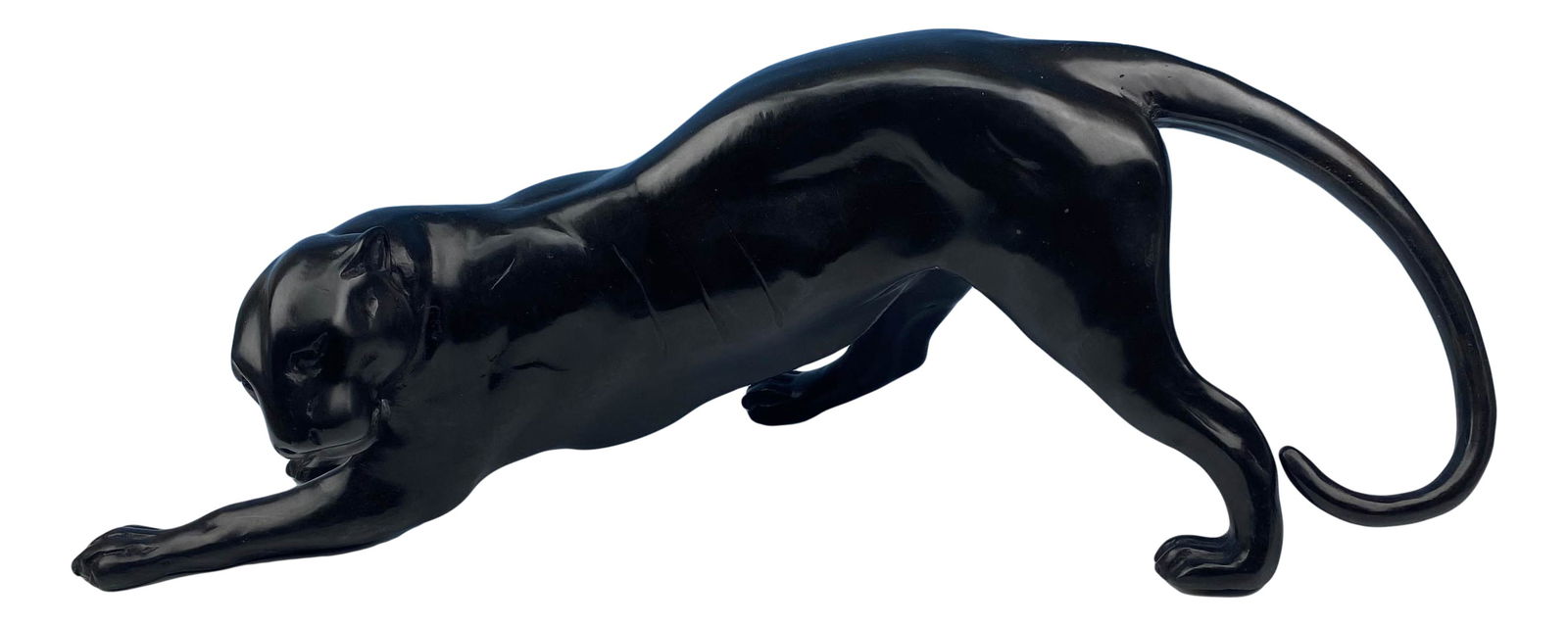 Crouching Panther Wild Animal Bronze Sculpture (1 of 4)