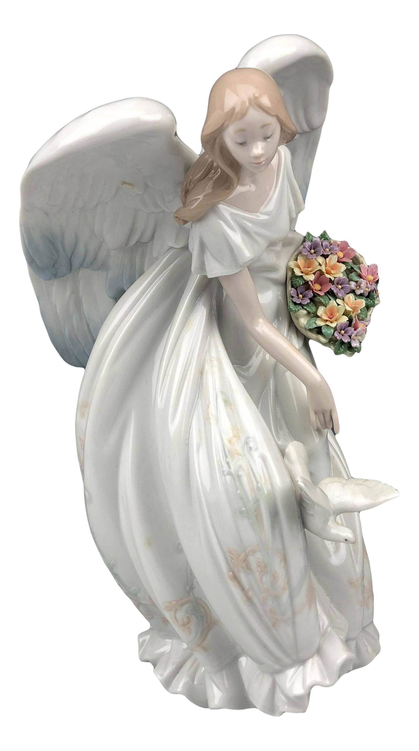 Lladro Flowers Peace 1867 Porcelain Angel Figurine (1 of 5)