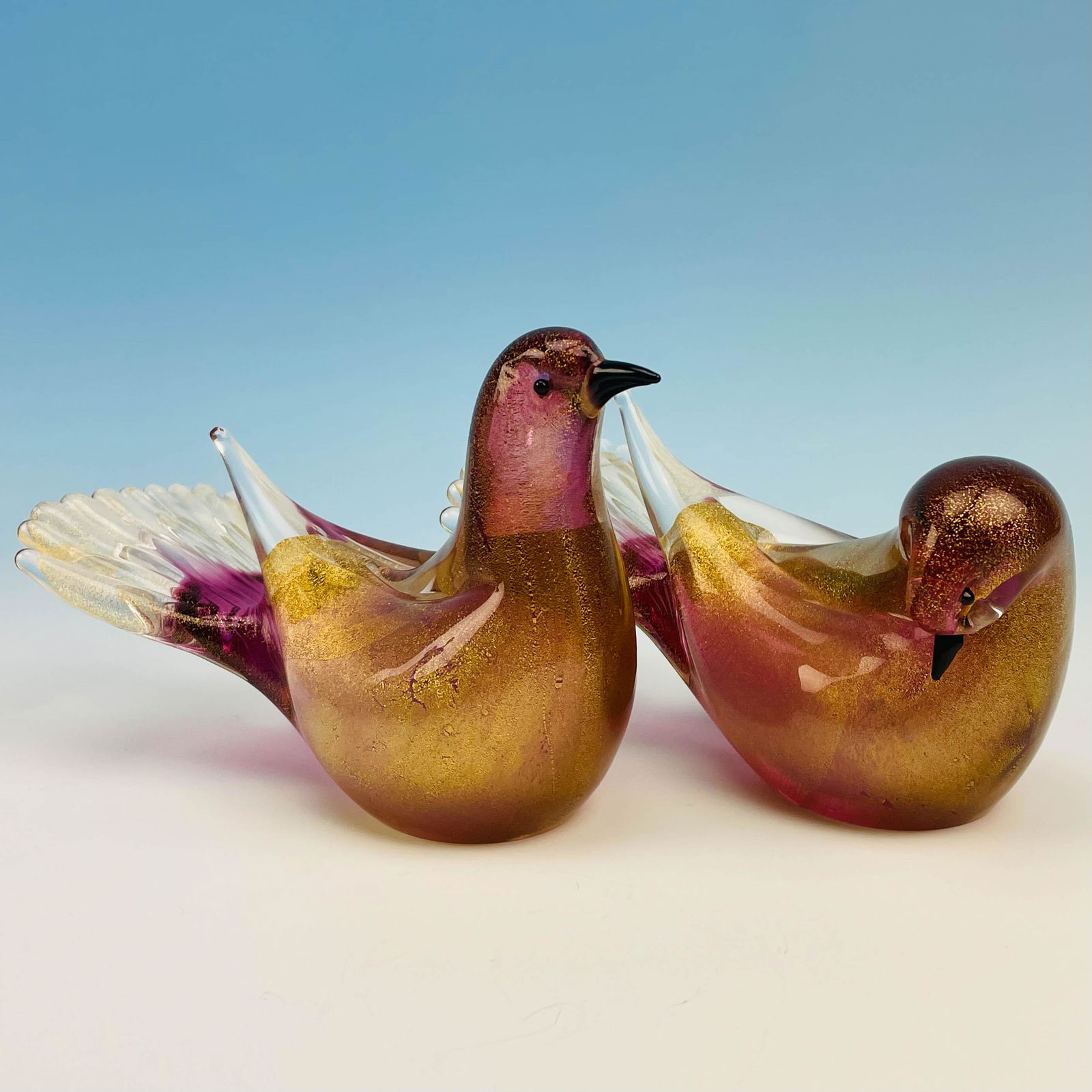 Murano Seguso Mid Century Glass Bird Figurine x 2 (1 of 4)