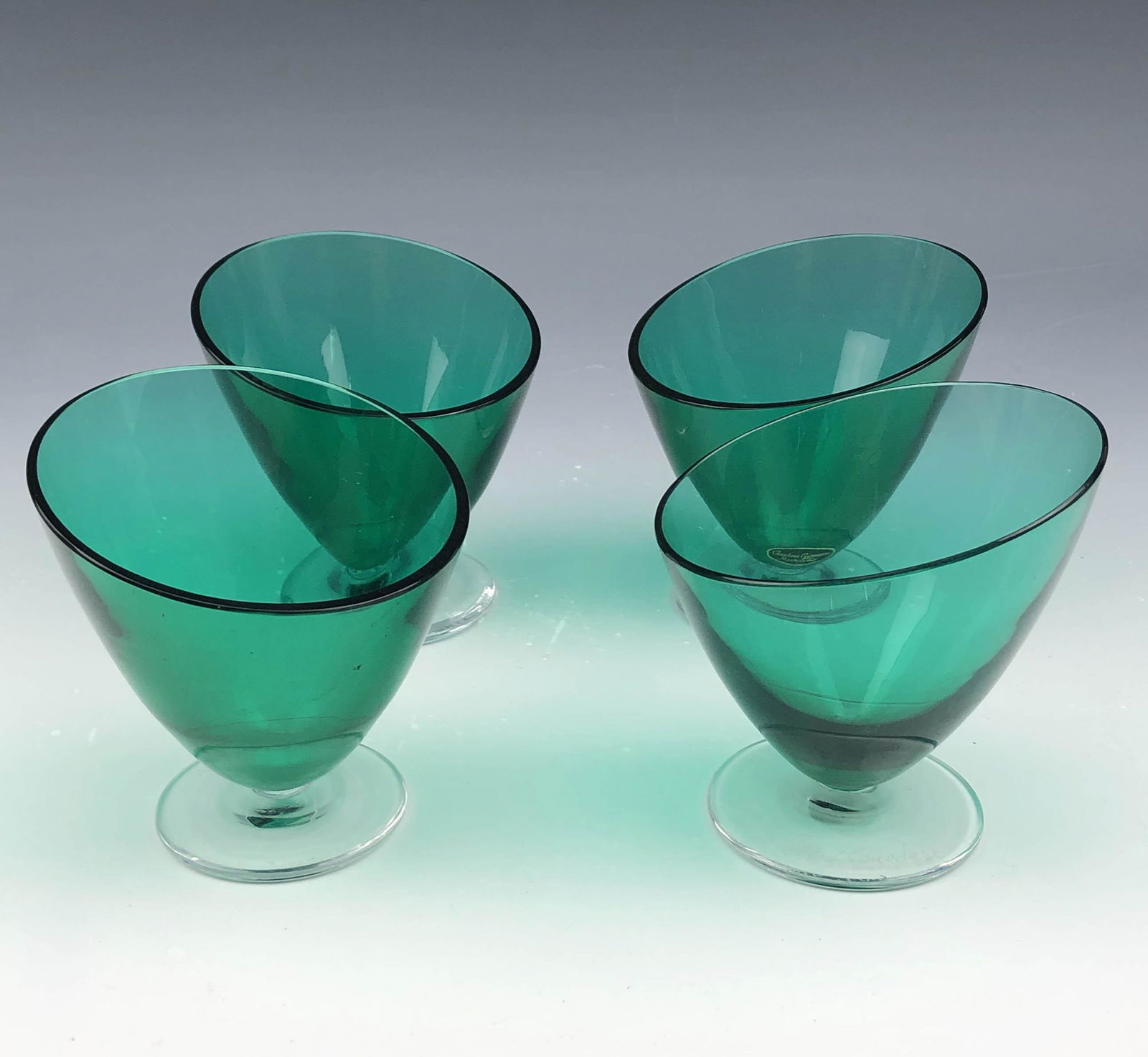 Cenedese Giovanni Italian Murano Glasses 4pc LOT (1 of 5)