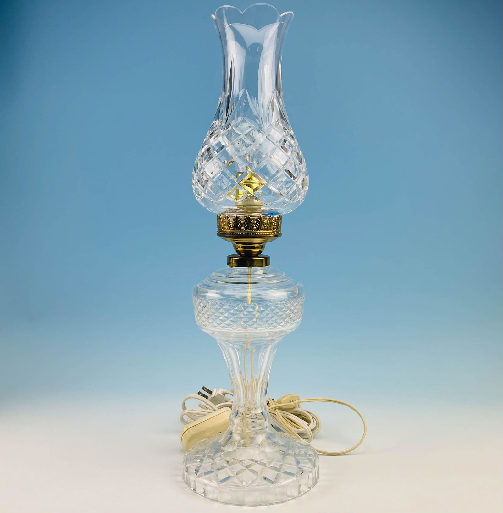 Waterford Crystal Electric Hurricane Glass Lamp (1 of 4)