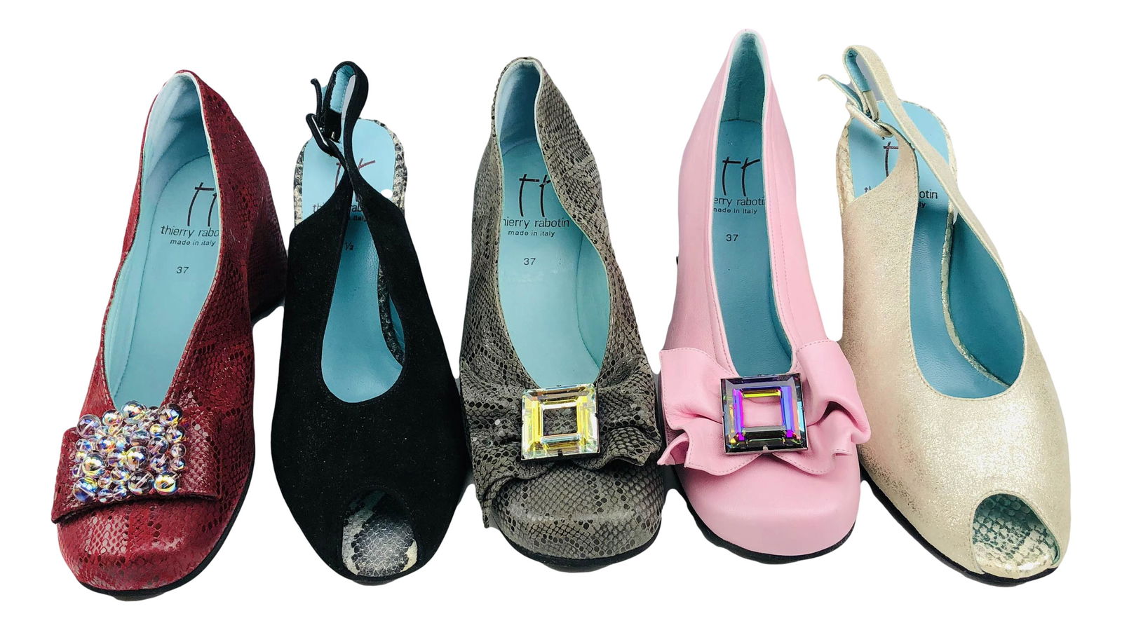 Thierry Rabotin Leather & Suede Wedge Shoe 5pc LOT (1 of 6)