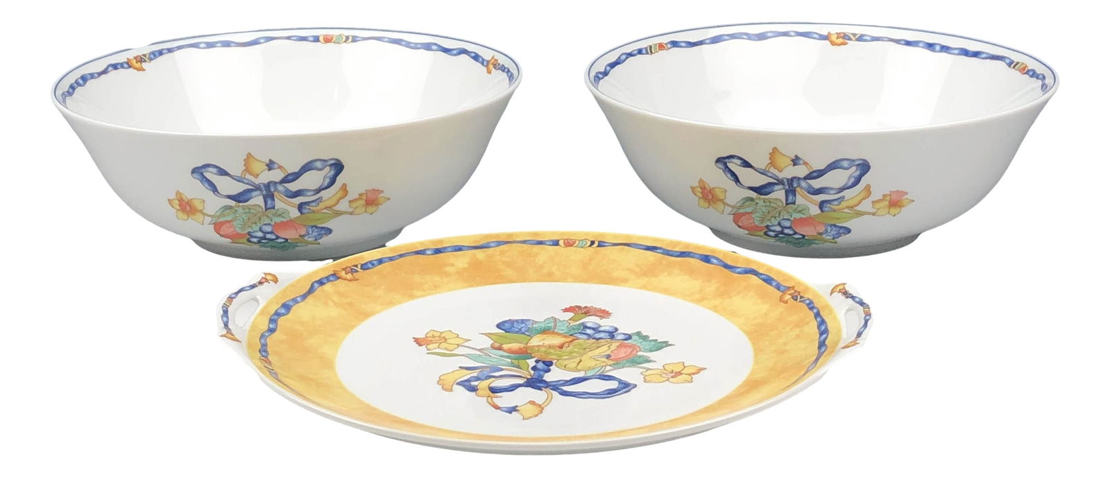Bernardaud Limoges Borghese Cake Plate & Bowls 3pc (1 of 6)
