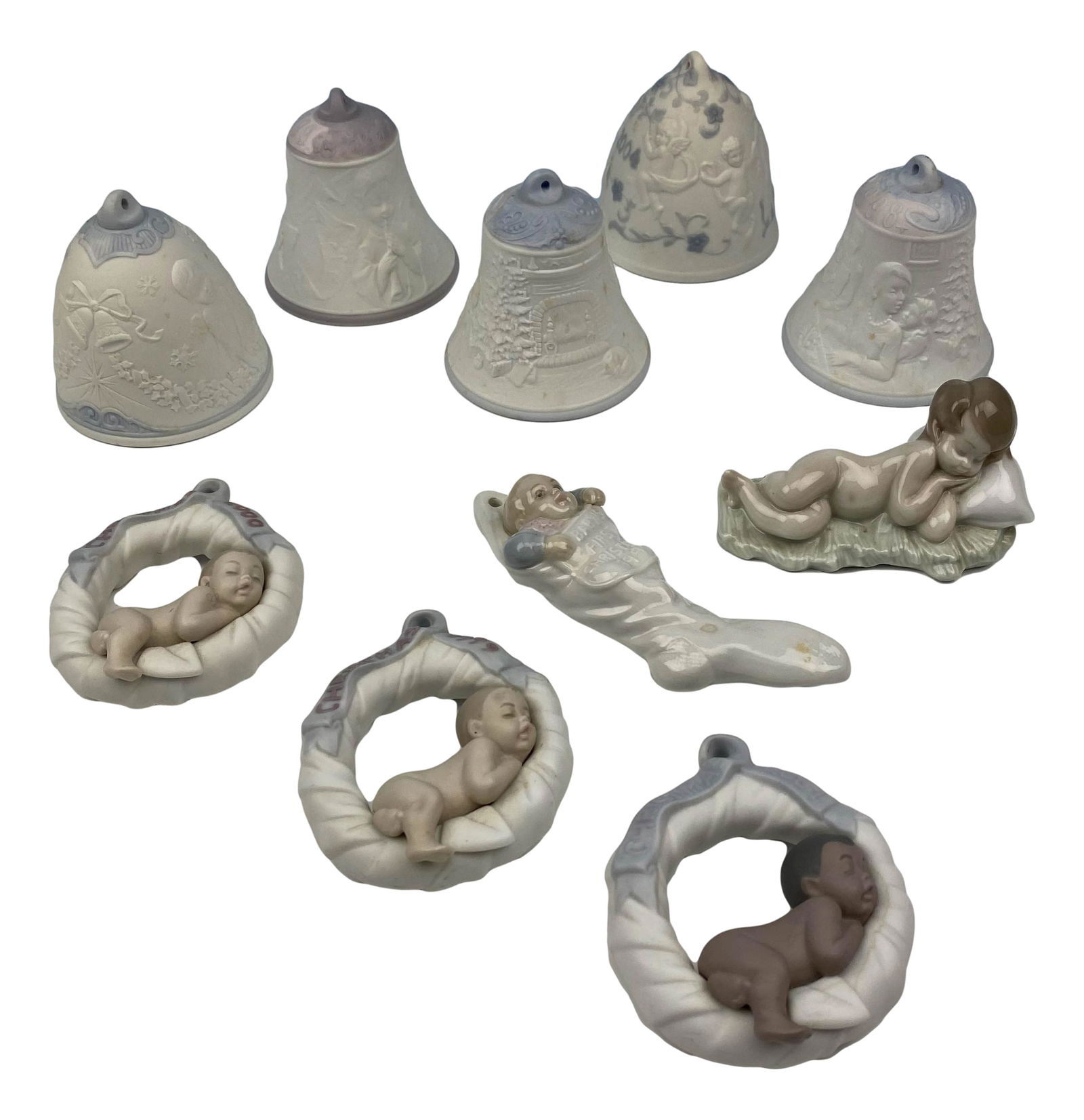 LLadro Christmas Ornament Bell Figurine 10pc LOT (1 of 5)