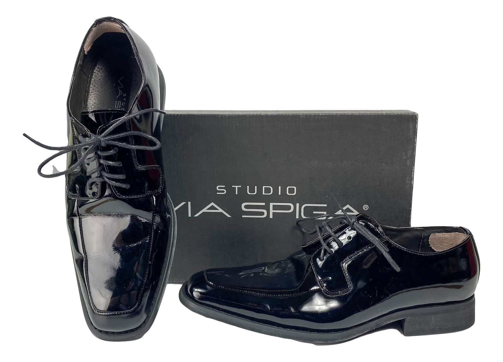 Studio Via Spiga Mens Black Dress Shoes Size 10EEE (1 of 8)