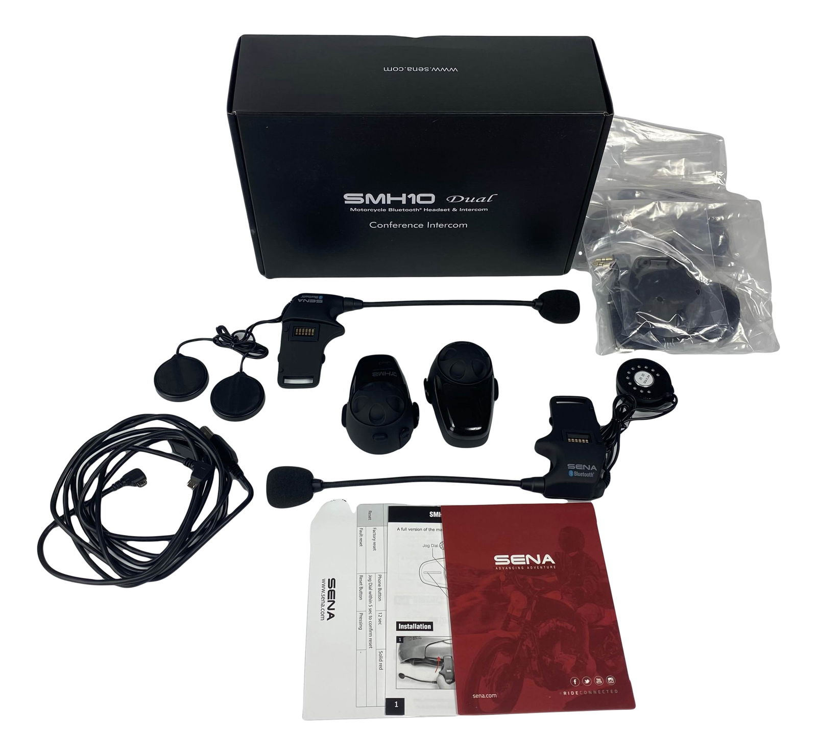 Sena SMH10 Dual Bluetooth Headset Intercom w Box (1 of 7)