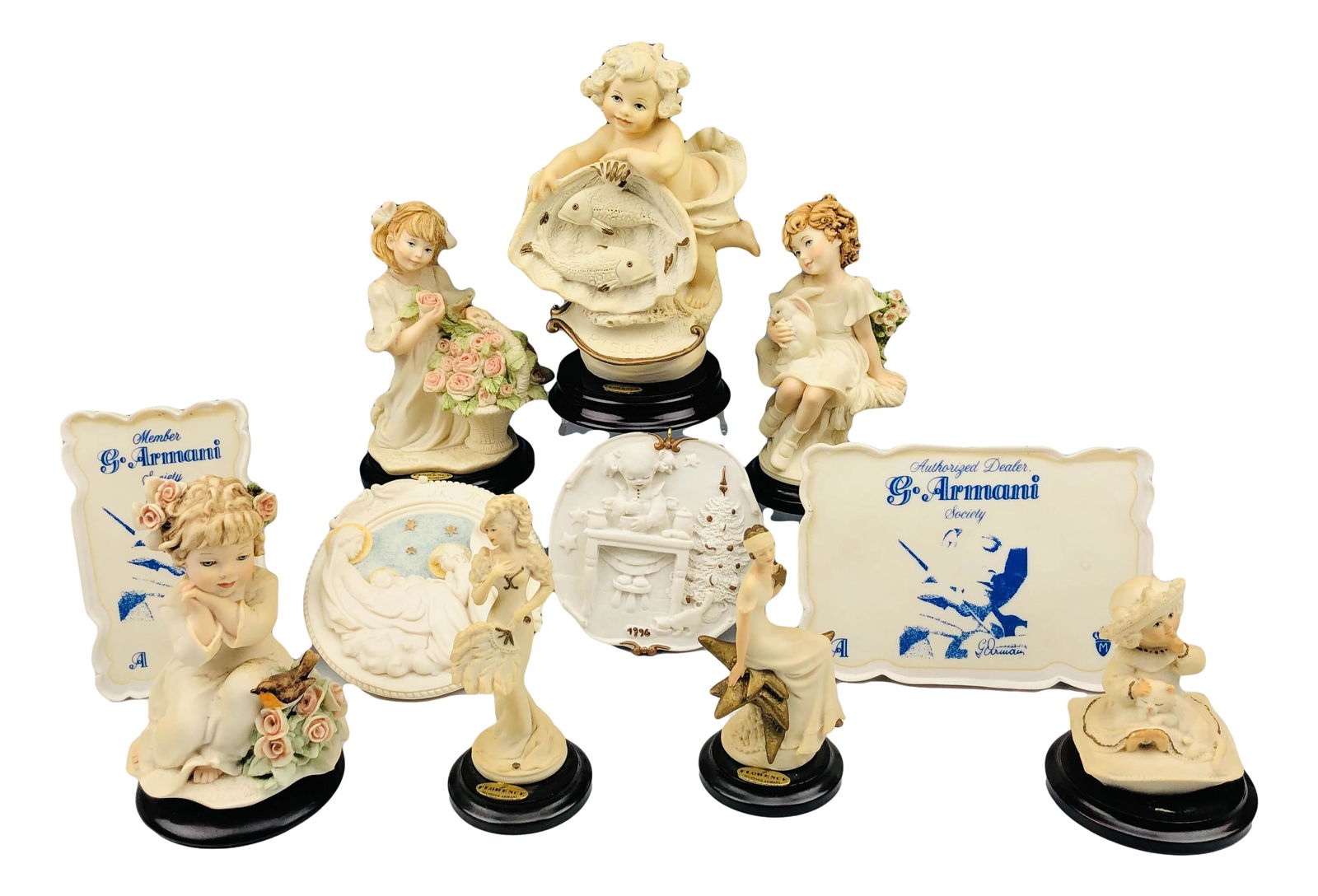 Giuseppe Armani Girl Lady Figurine Plaque 11pc LOT (1 of 5)