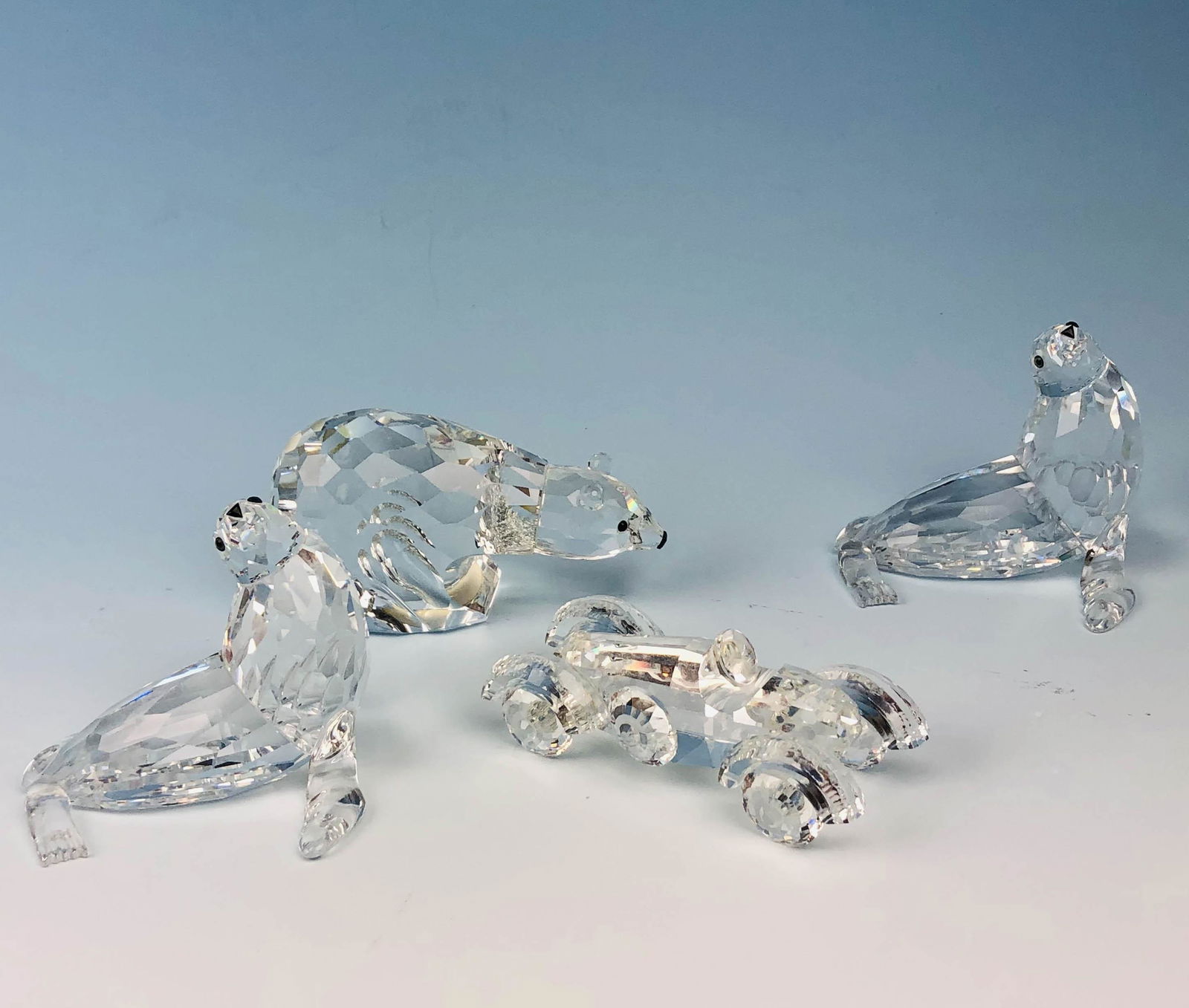 Swarovski Crystal Sea Lion Car Bear Figurine Lot 4 (1 of 4)