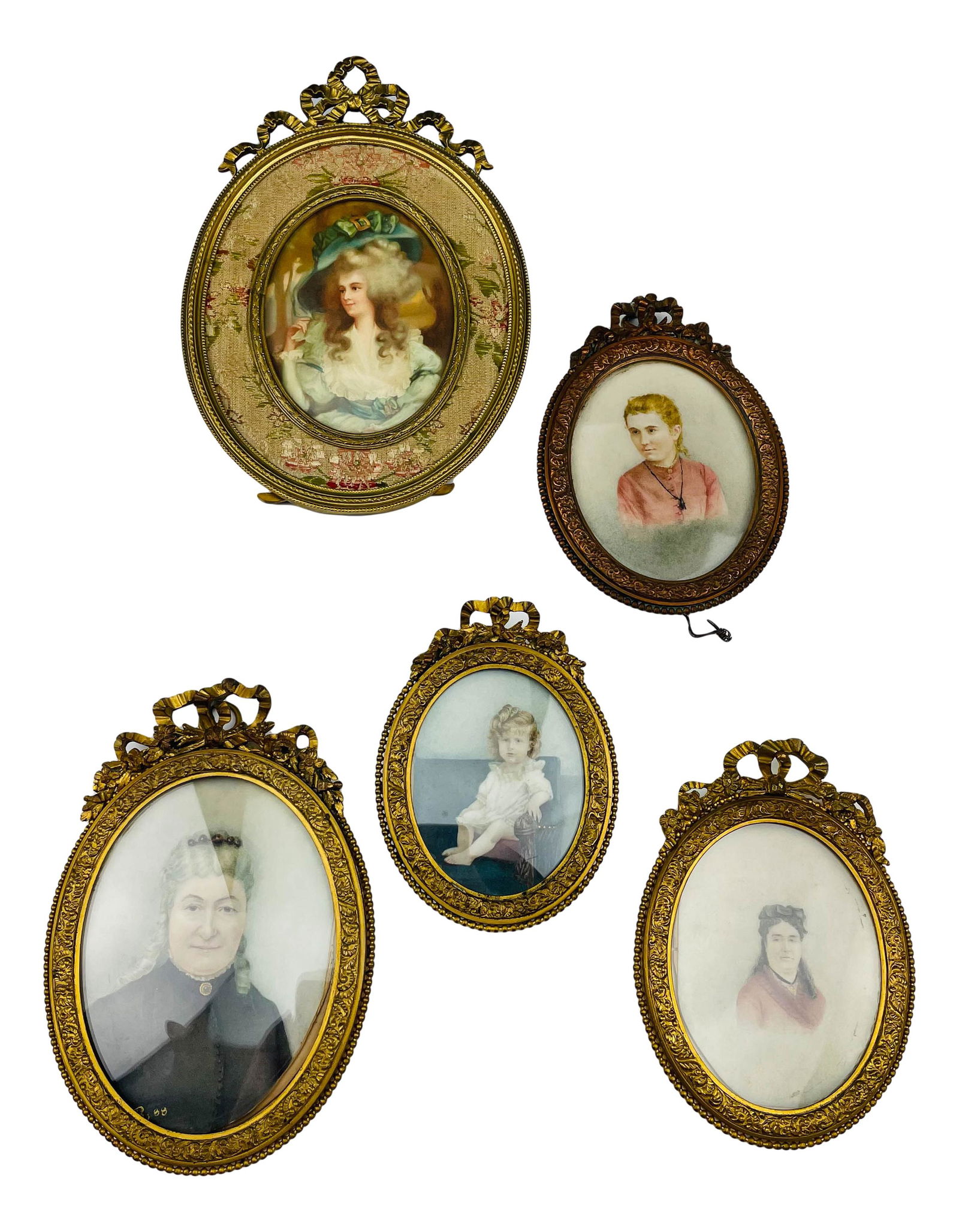 Estate Lot 5 Antique Victorian Miniature Portraits (1 of 9)