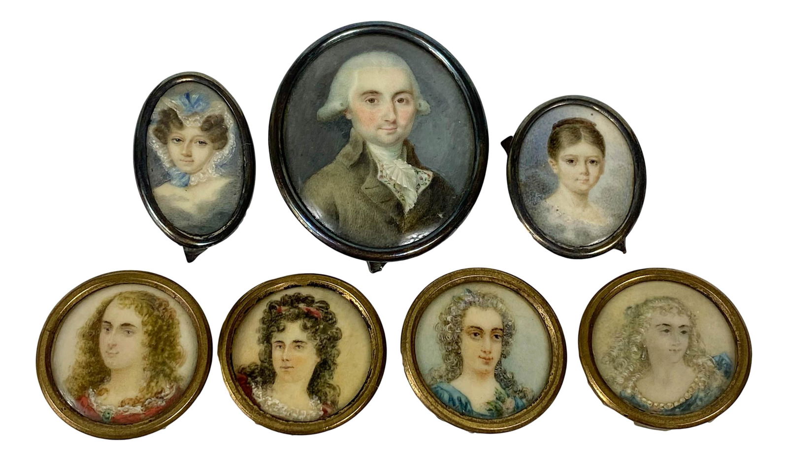 Estate Lot 7 Antique Victorian Miniature Portraits (1 of 5)