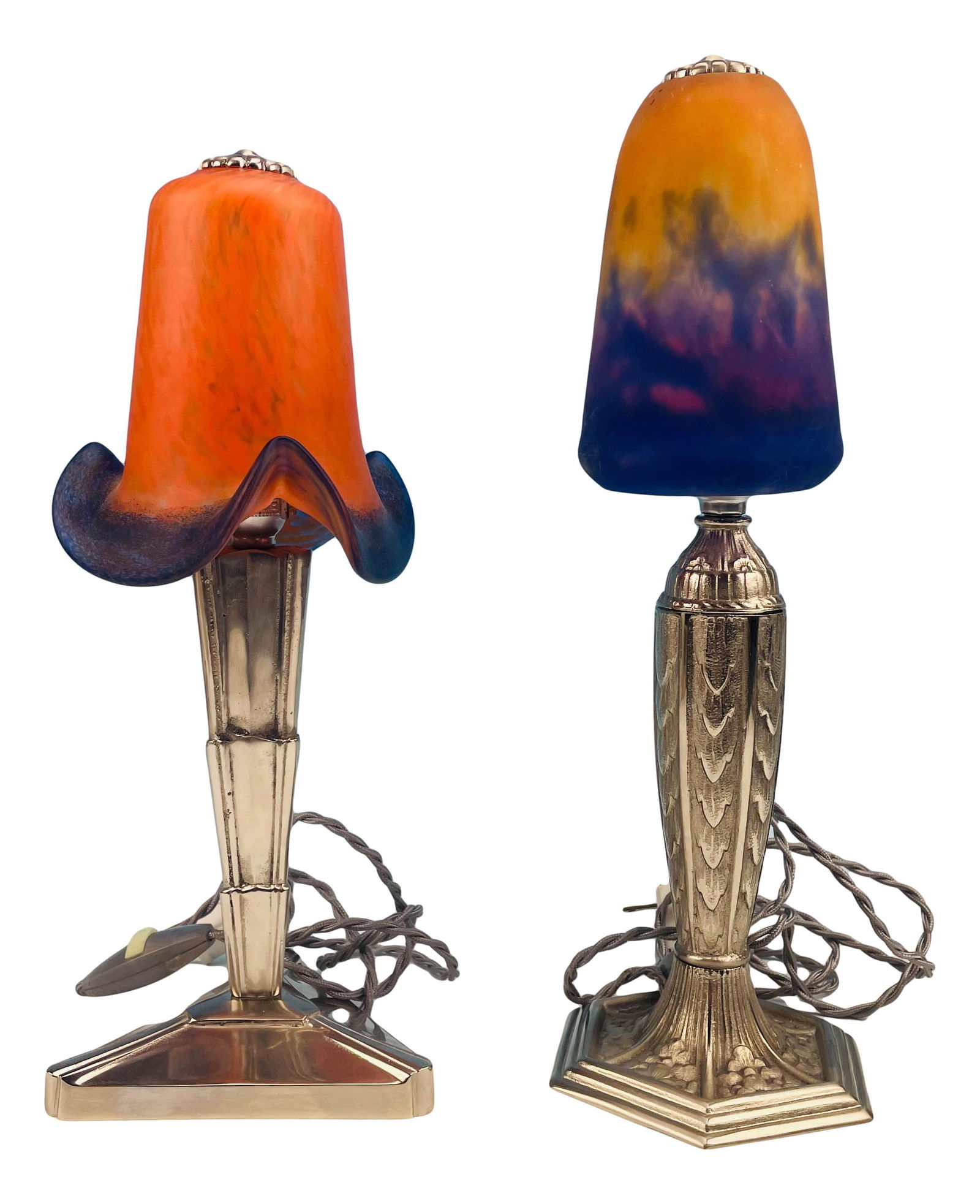 Muller Freres Luneville France Table Lamp 2pc LOT (1 of 5)