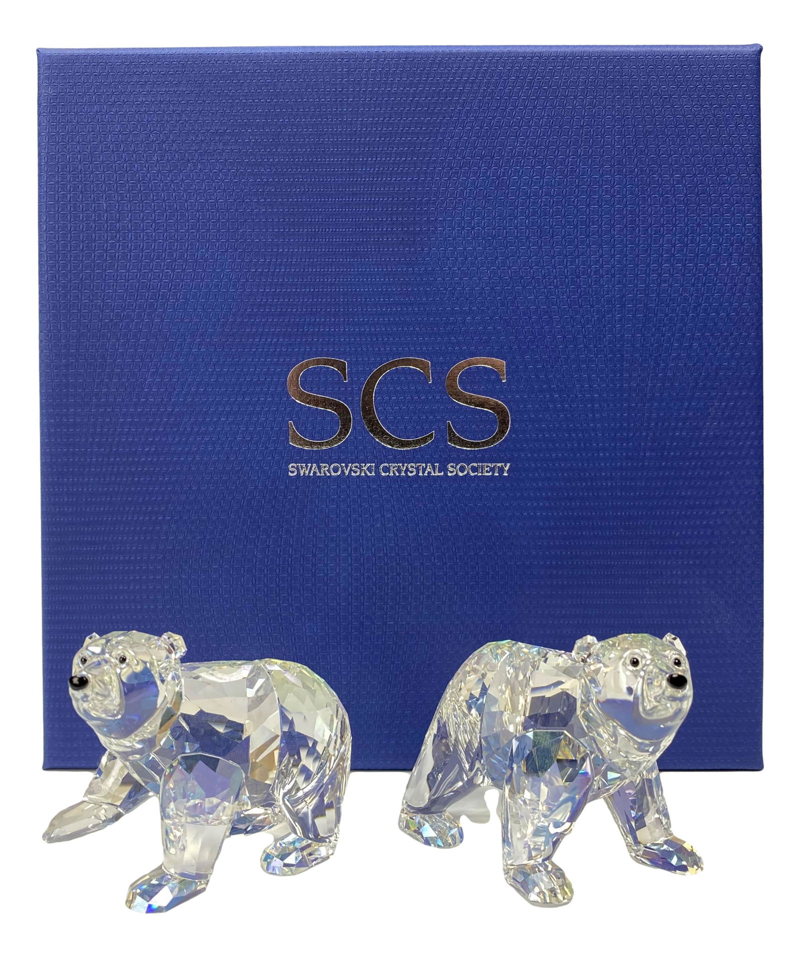Swarovski Crystal Polar Bear Cubs Figurine Box COA (1 of 6)