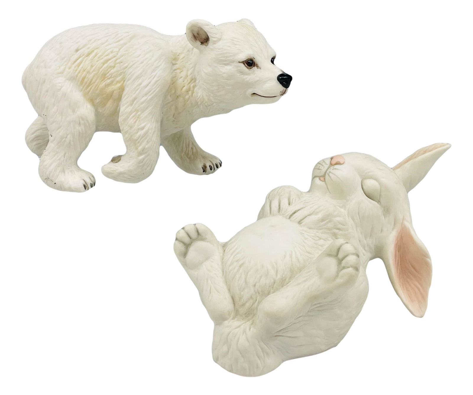 Boehm Porcelain Bunny Rabbit Polar Bear Figurine (1 of 4)