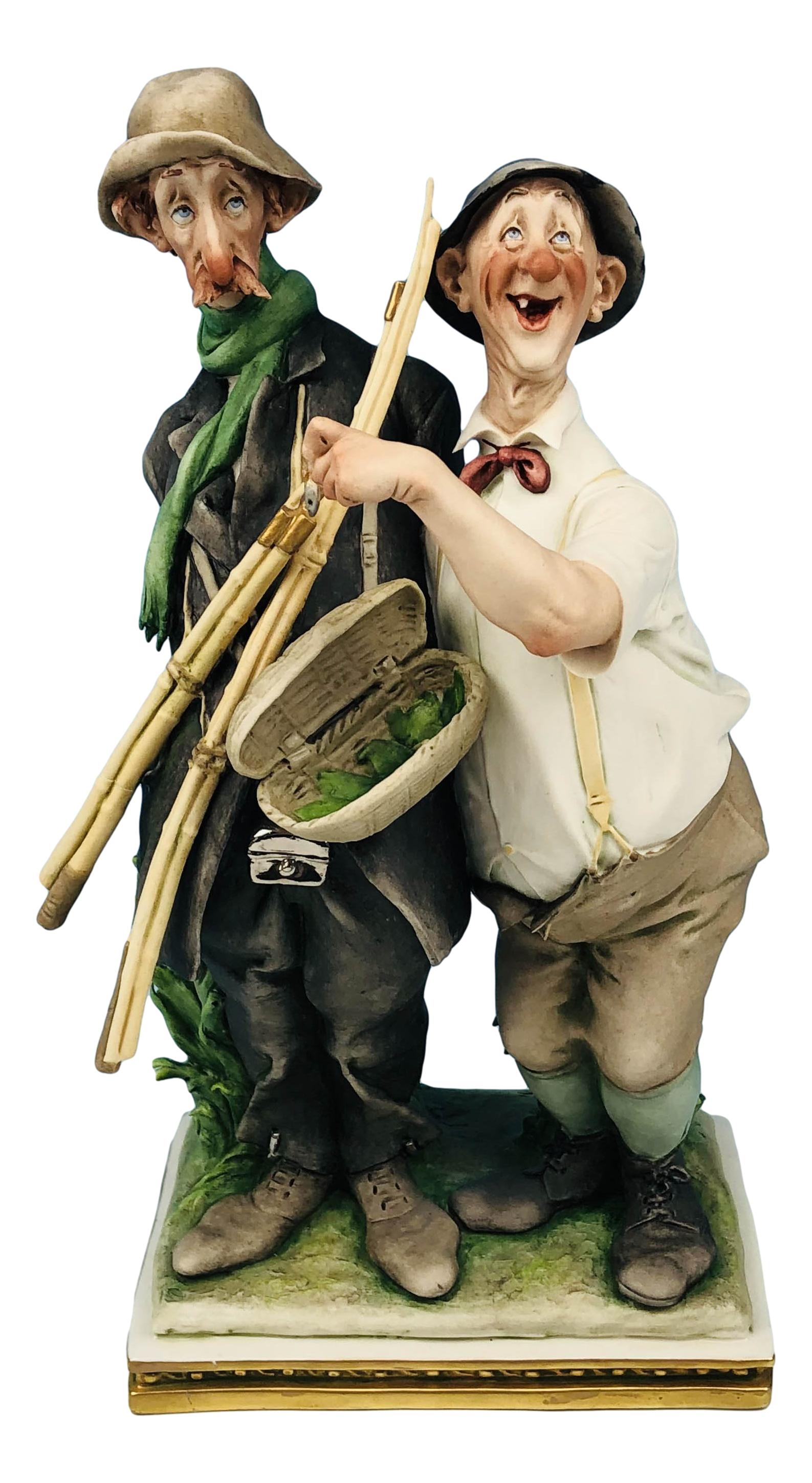 Giuseppe Cappe Fishing Buddies Porcelain Figurine (1 of 5)