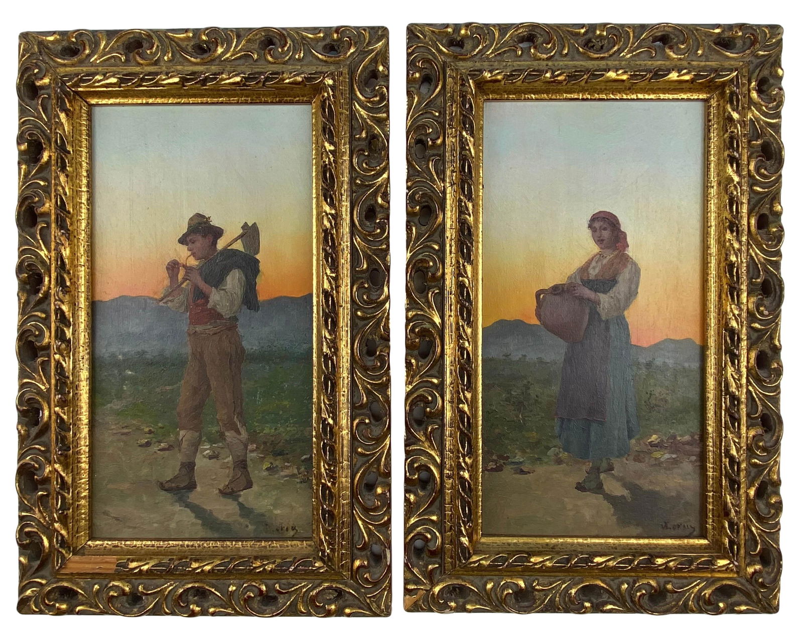 Vincenzo Loria 1849-1939 Italian Portrait Painting (1 of 5)