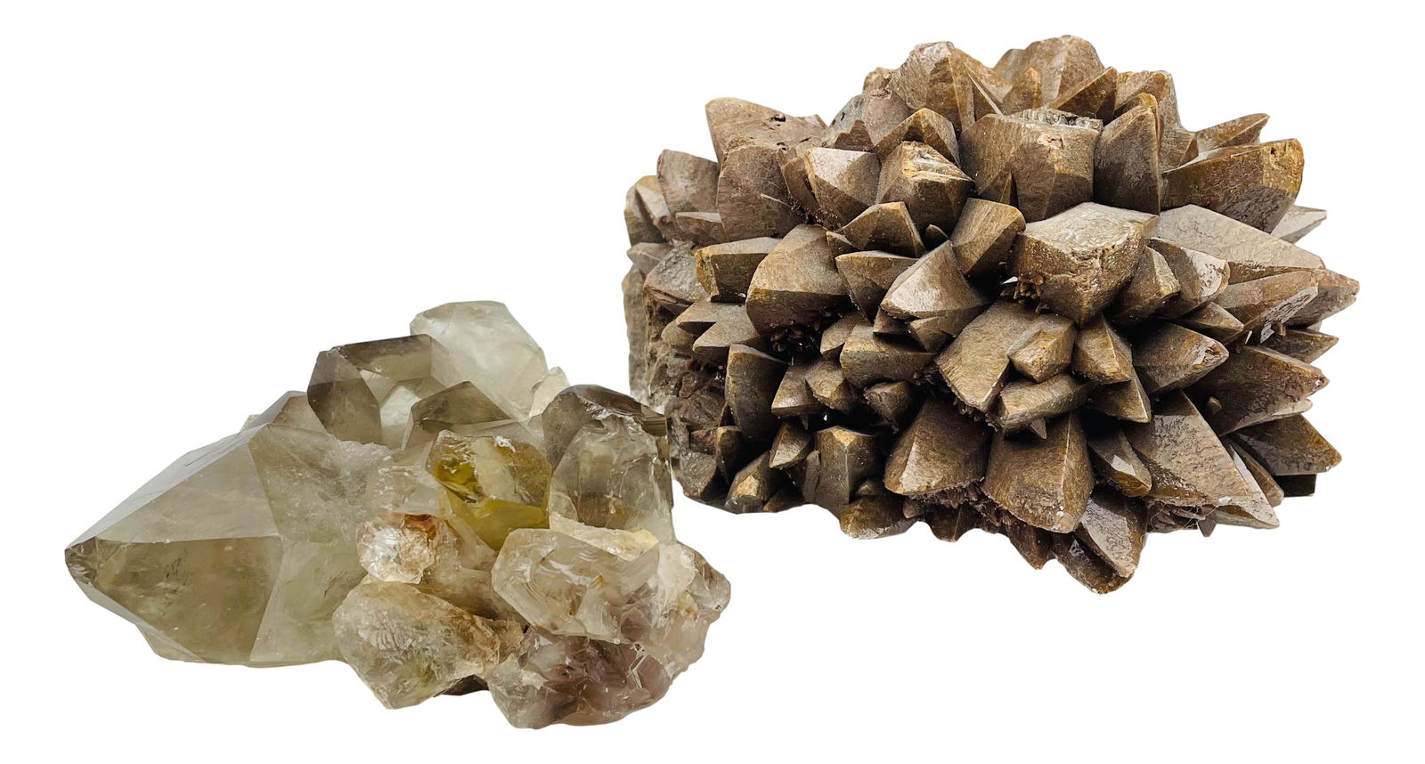 Smoky Quartz Cluster & Dogtooth Calcite 2pc LOT (1 of 5)