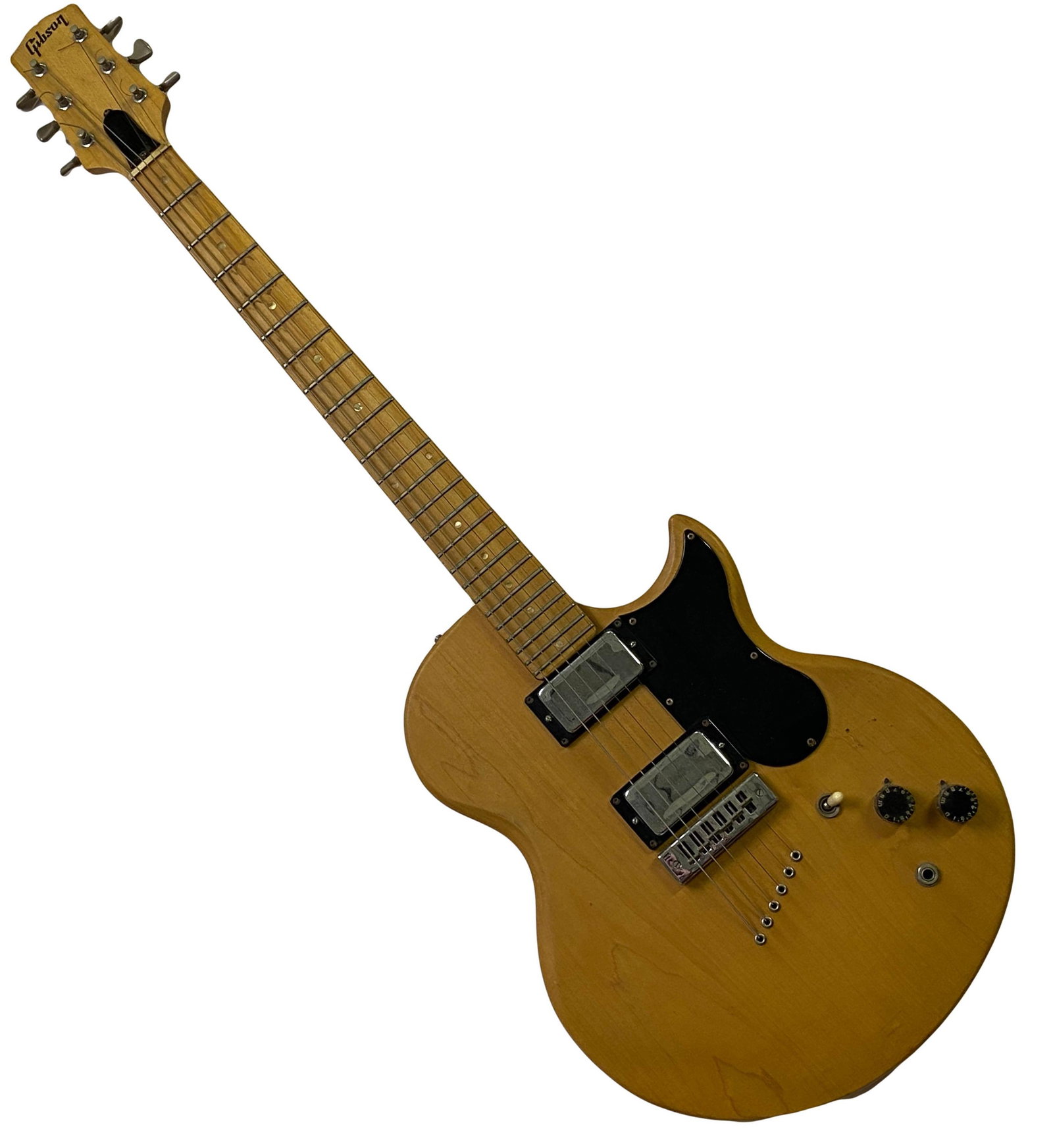 Gibson Golden Era Les Paul Style Electric Guitar: A Gibson electric guitar, produced circa 1980s in the style of the classic Les Paul models. Features wood body and neck, with 24 fret dot inlaid rosewood fingerboard, classic style bridge, dual humbuc